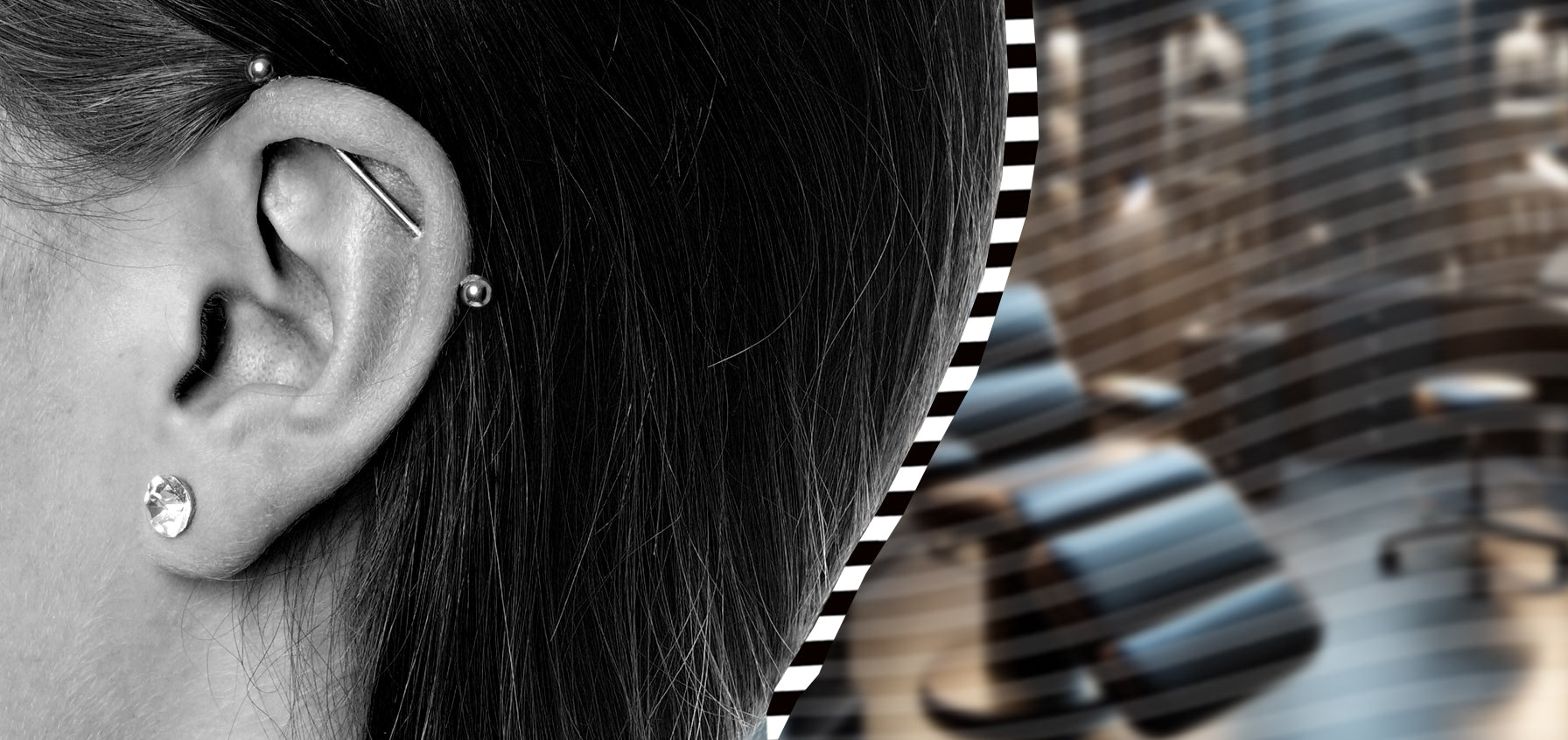 ear shape piercings that look good with industrial