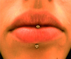 The Vertical Labret Piercing