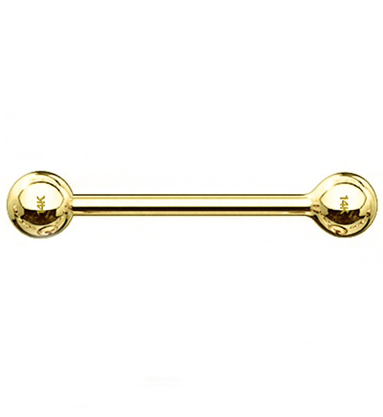 14kt Solid Gold Barbell