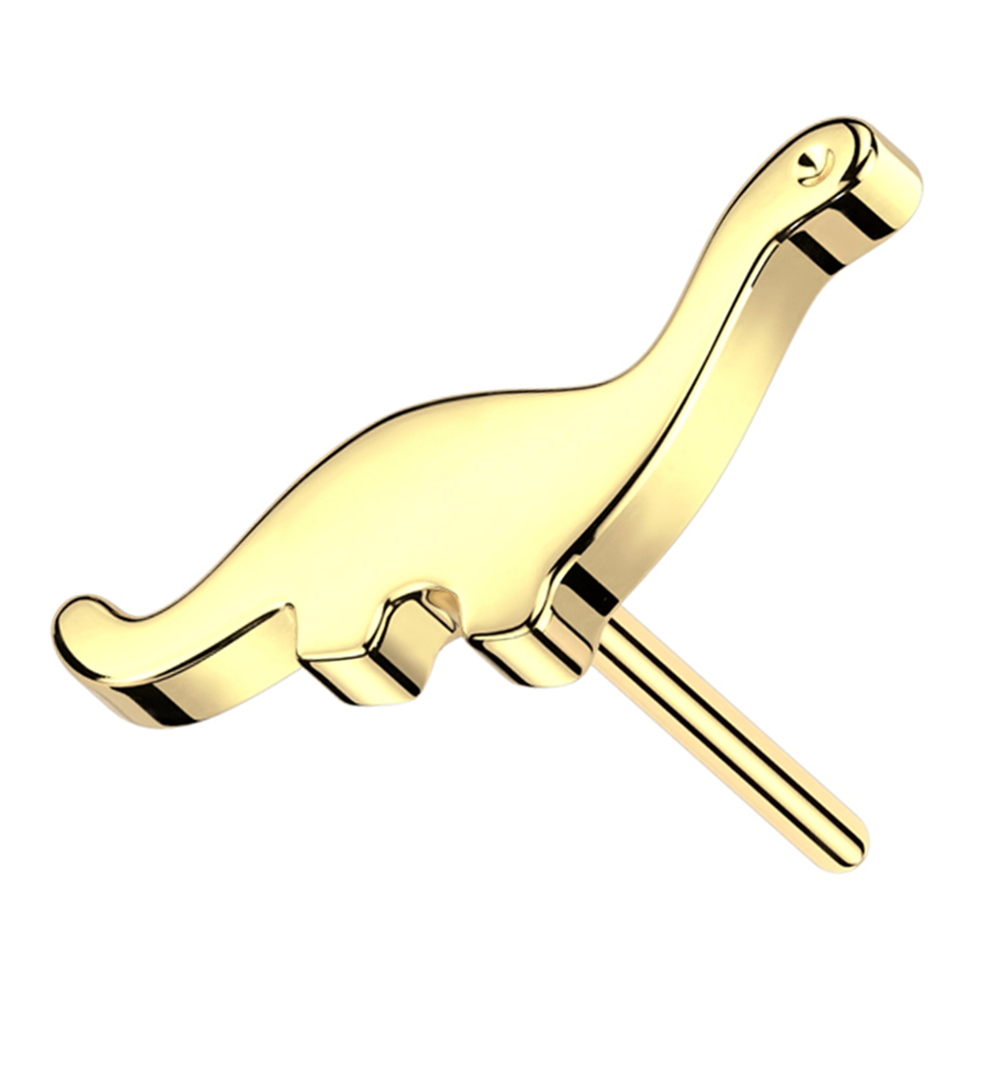 14kt Gold Threadless Dinosaur Top