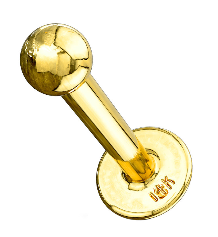 14kt Gold Flat Back Labret Post