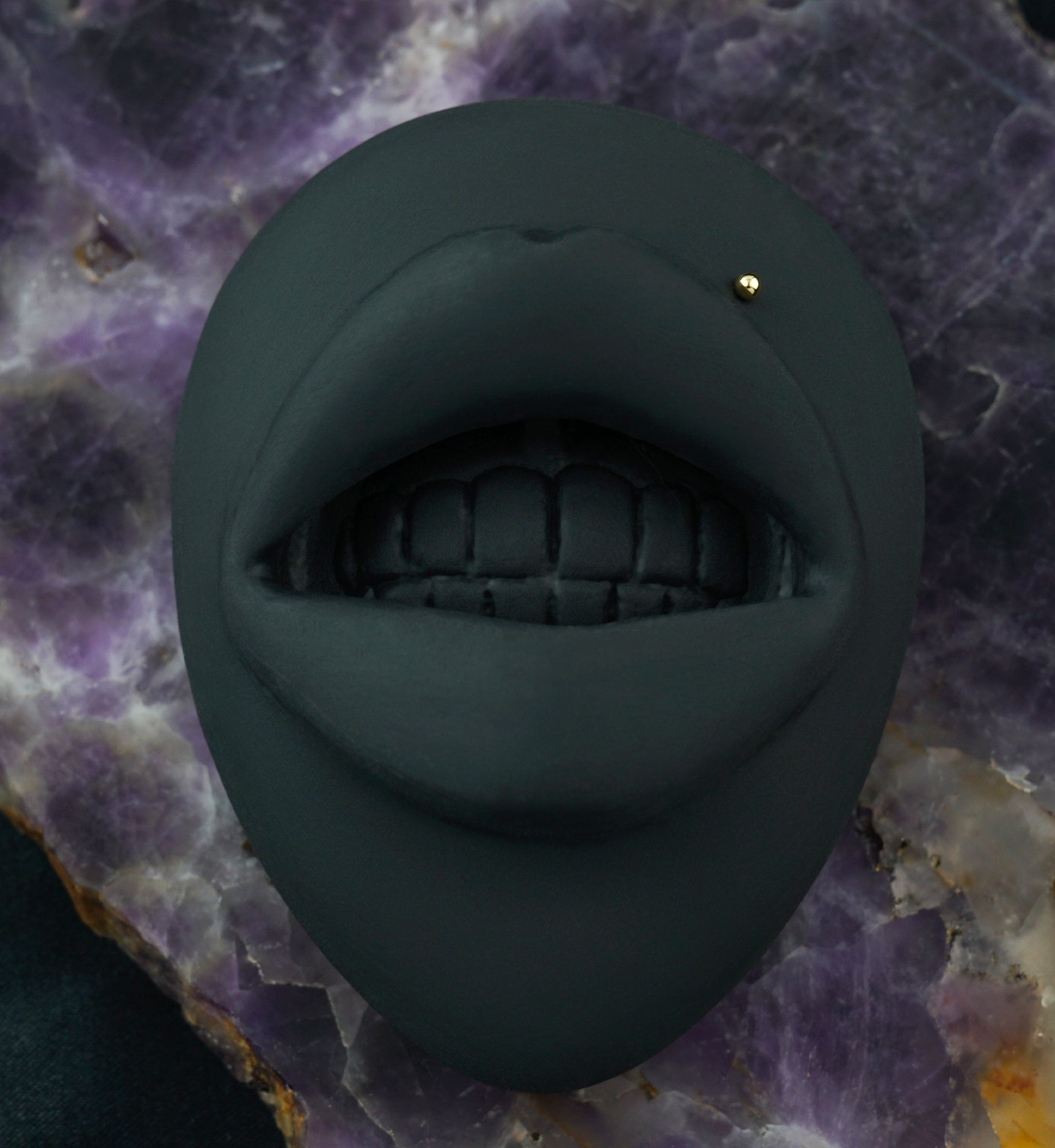 16G 14kt Gold Ball Top Bioflex Flat Back Labret Post