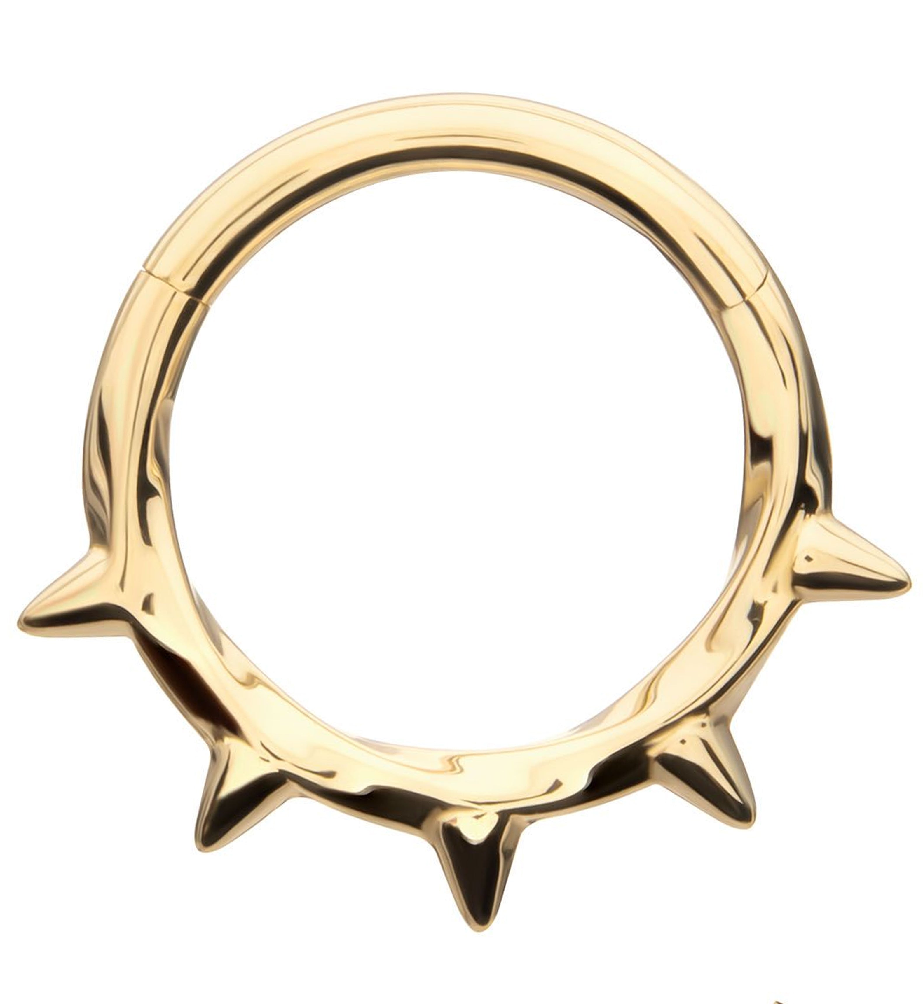 14kt Gold Barbed Hinged Segment Ring