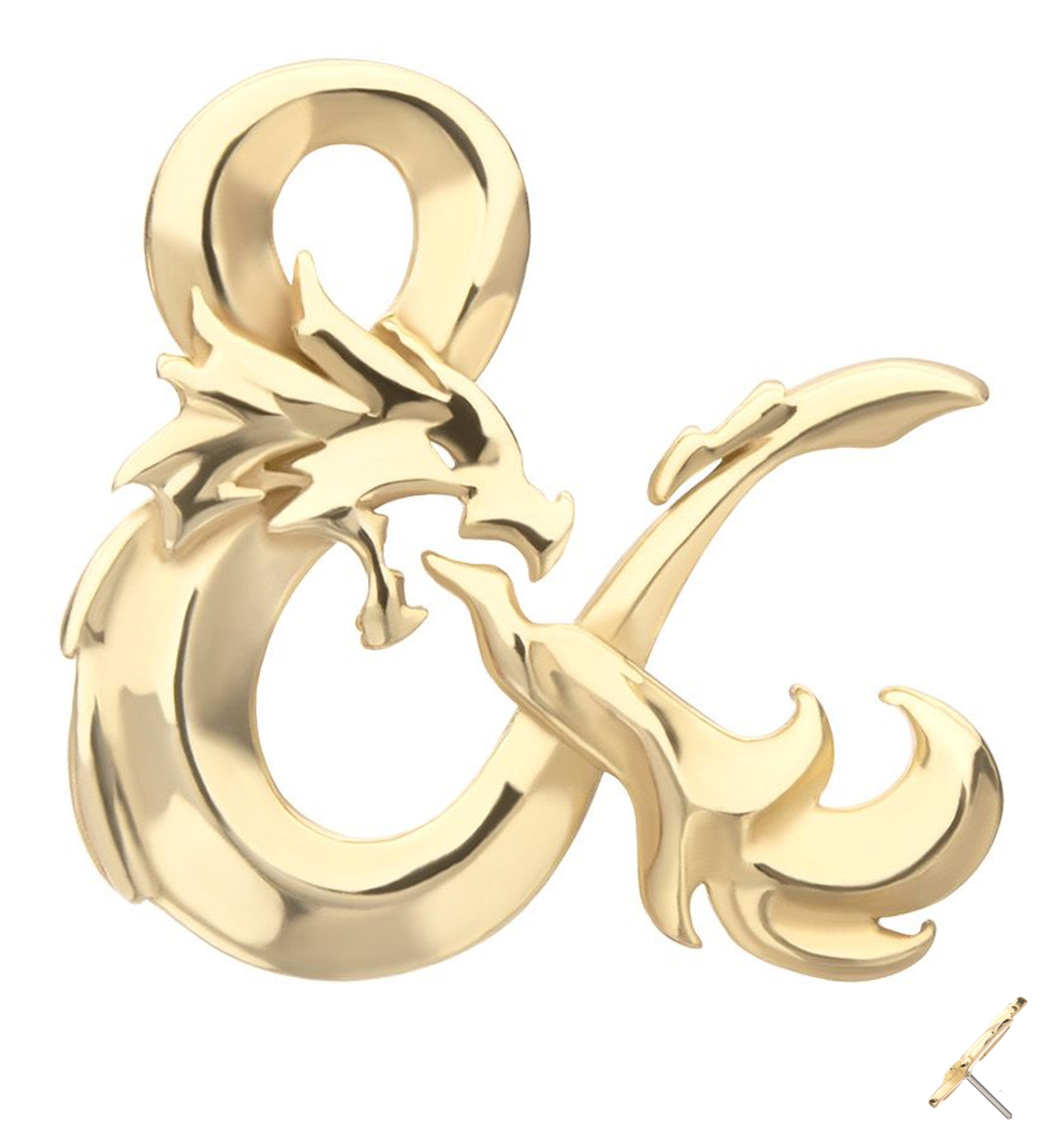 14kt Gold Dungeons And Dragons Ampersand Logo Threadless Top