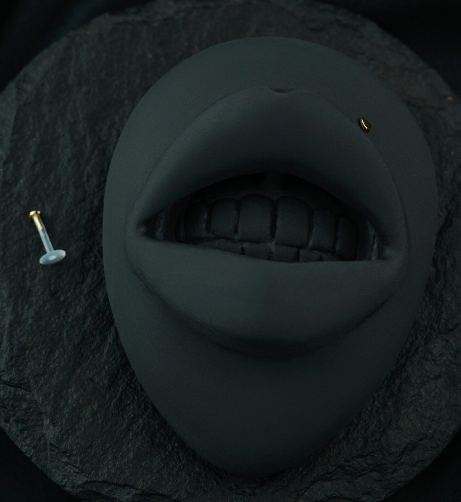 14kt Gold Heart Bioflex Labret Post