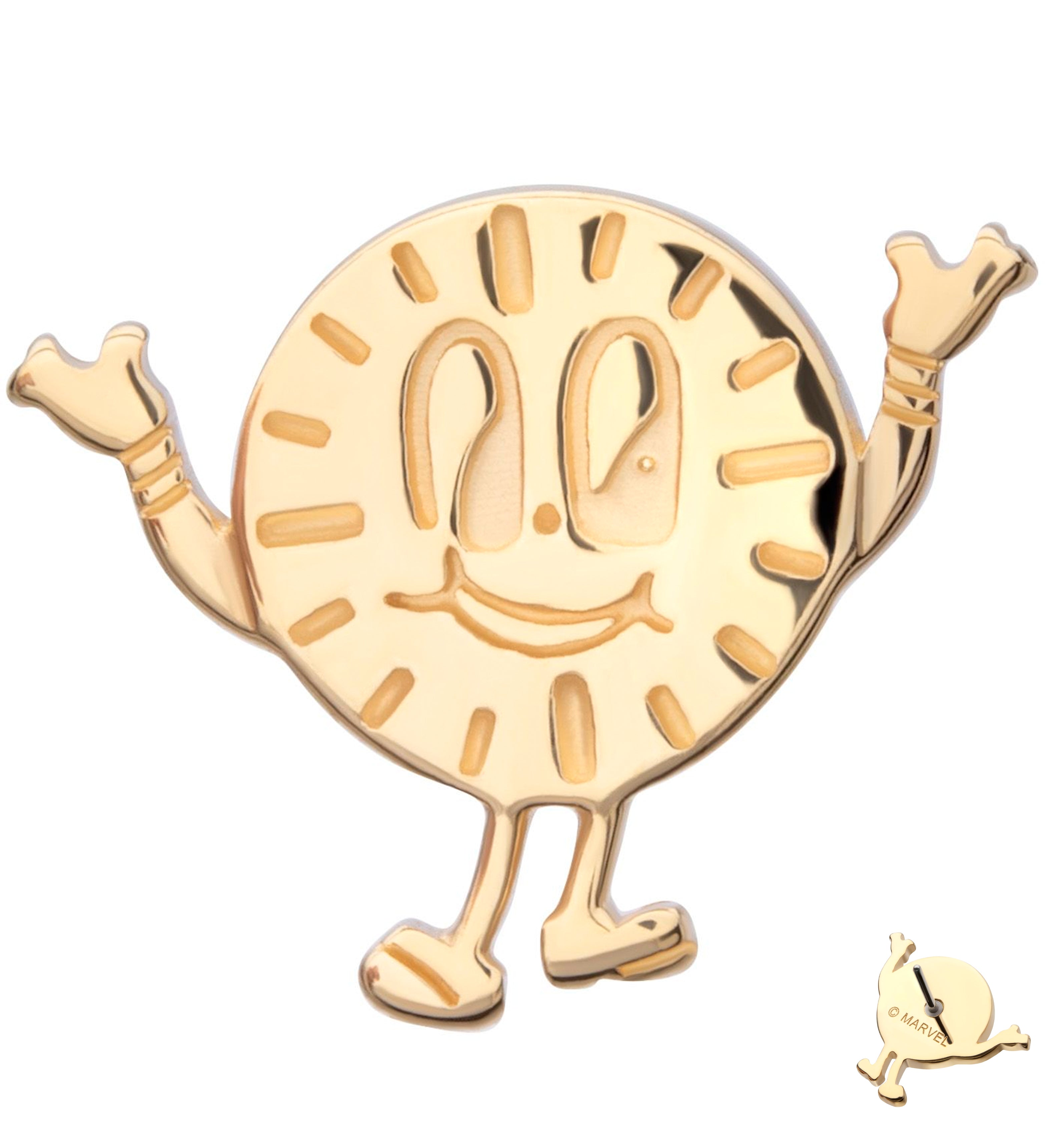 14kt Gold Marvel Loki Miss Minutes Threadless Top