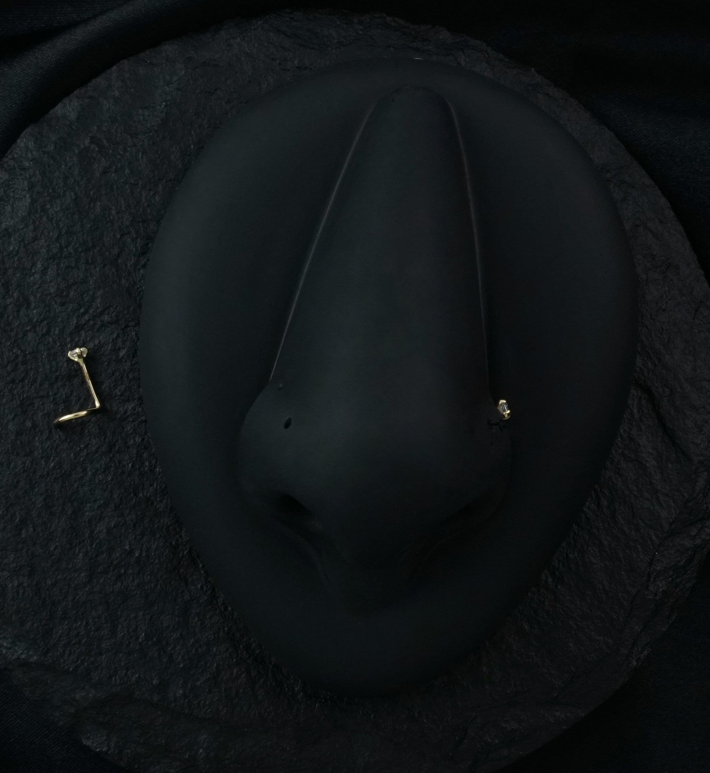 14kt Gold Prong CZ Nose Screw Ring