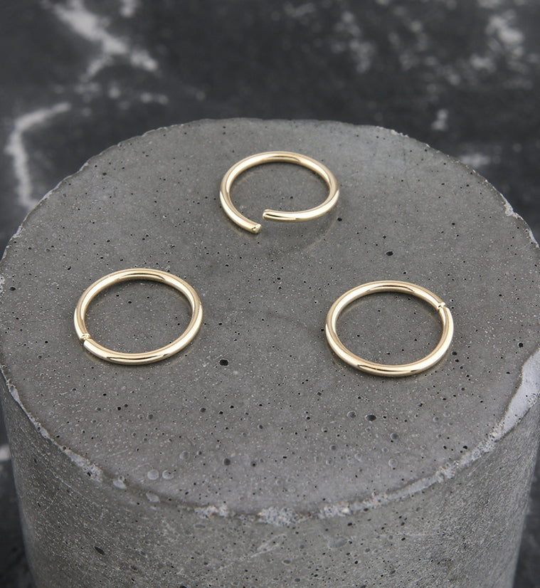 14kt Gold Seamless Hoop Ring
