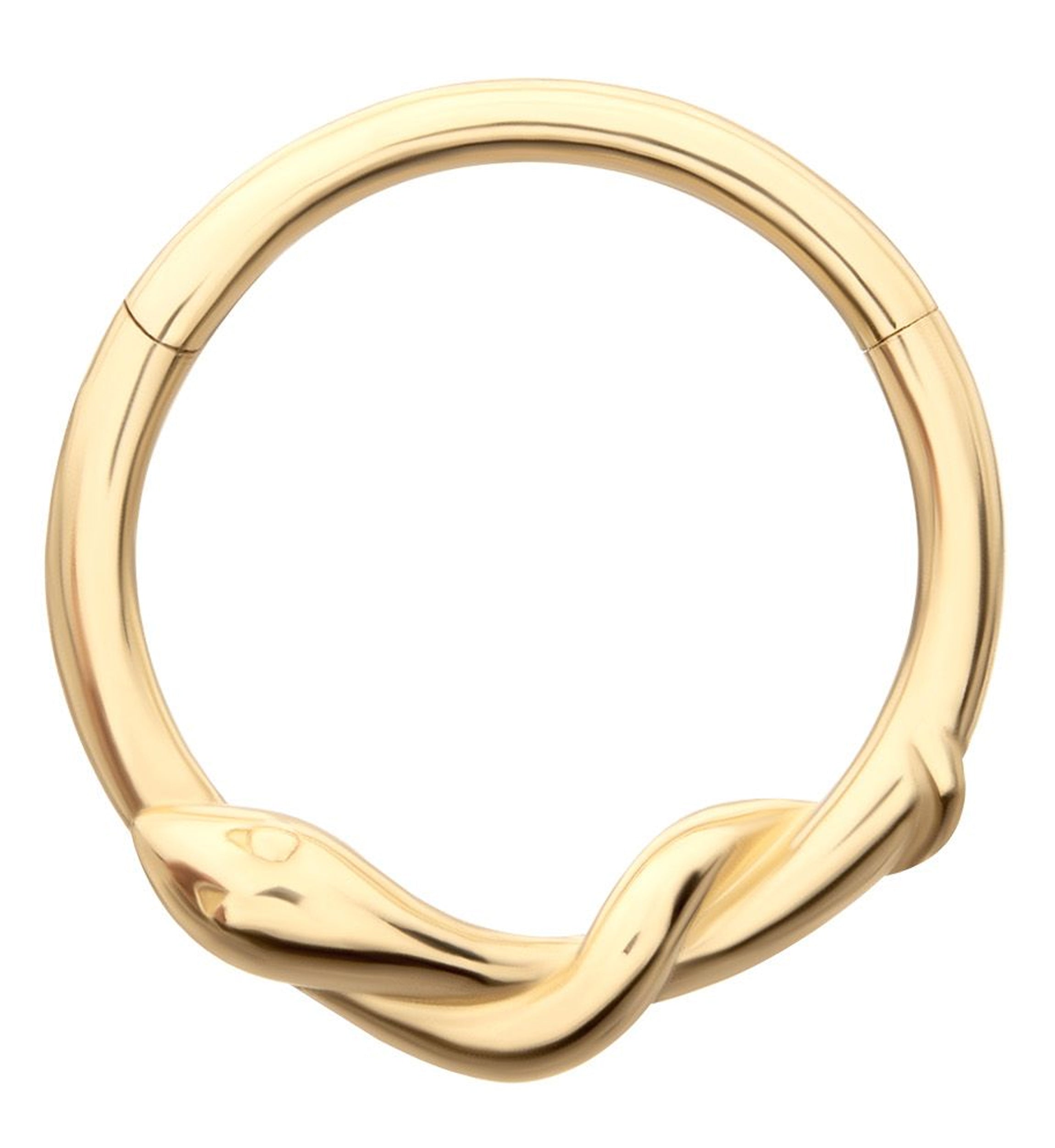 14kt Gold Twisted Snake Hinged Segment Ring