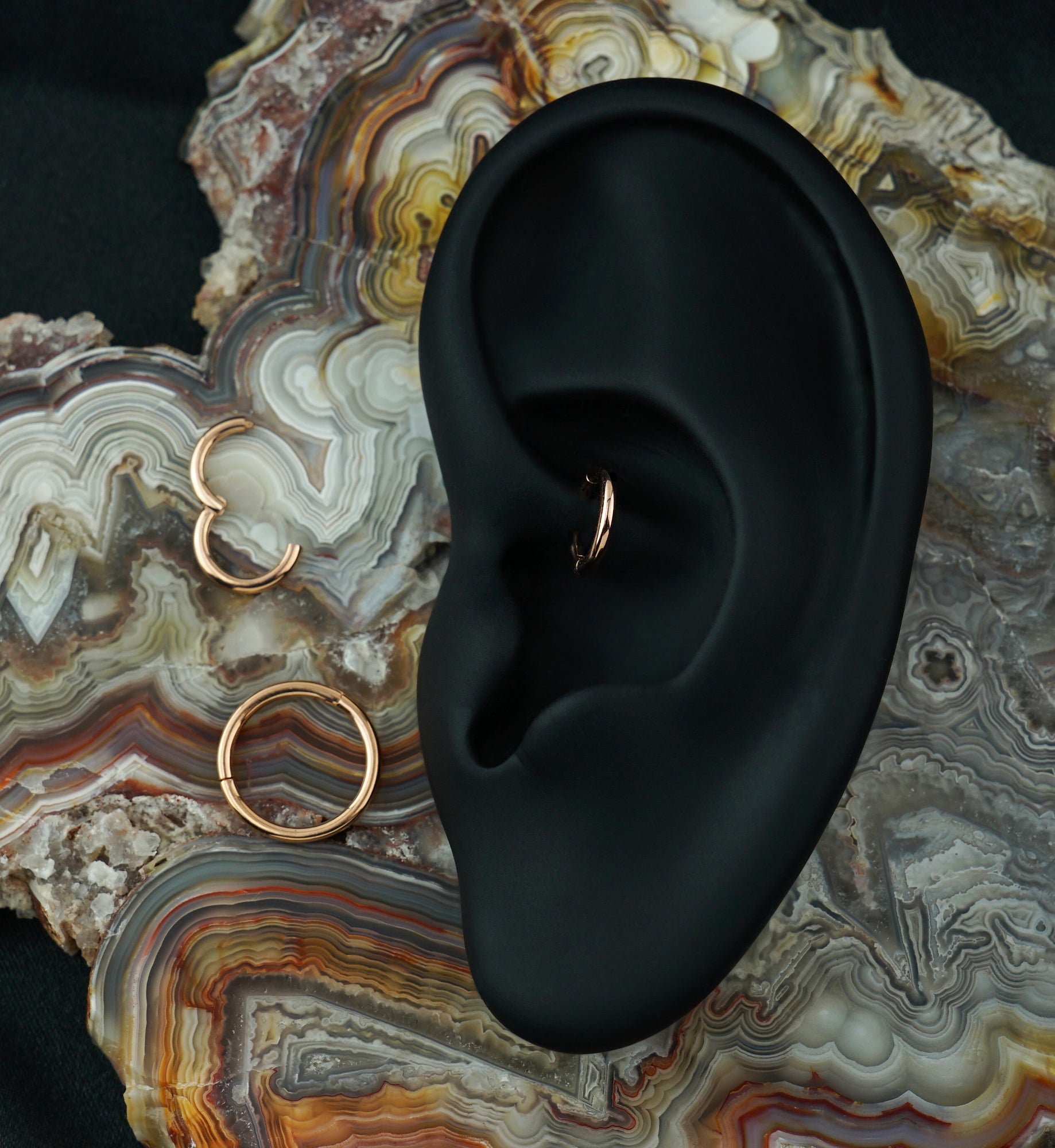 14kt Rose Gold Hinged Segment Ring