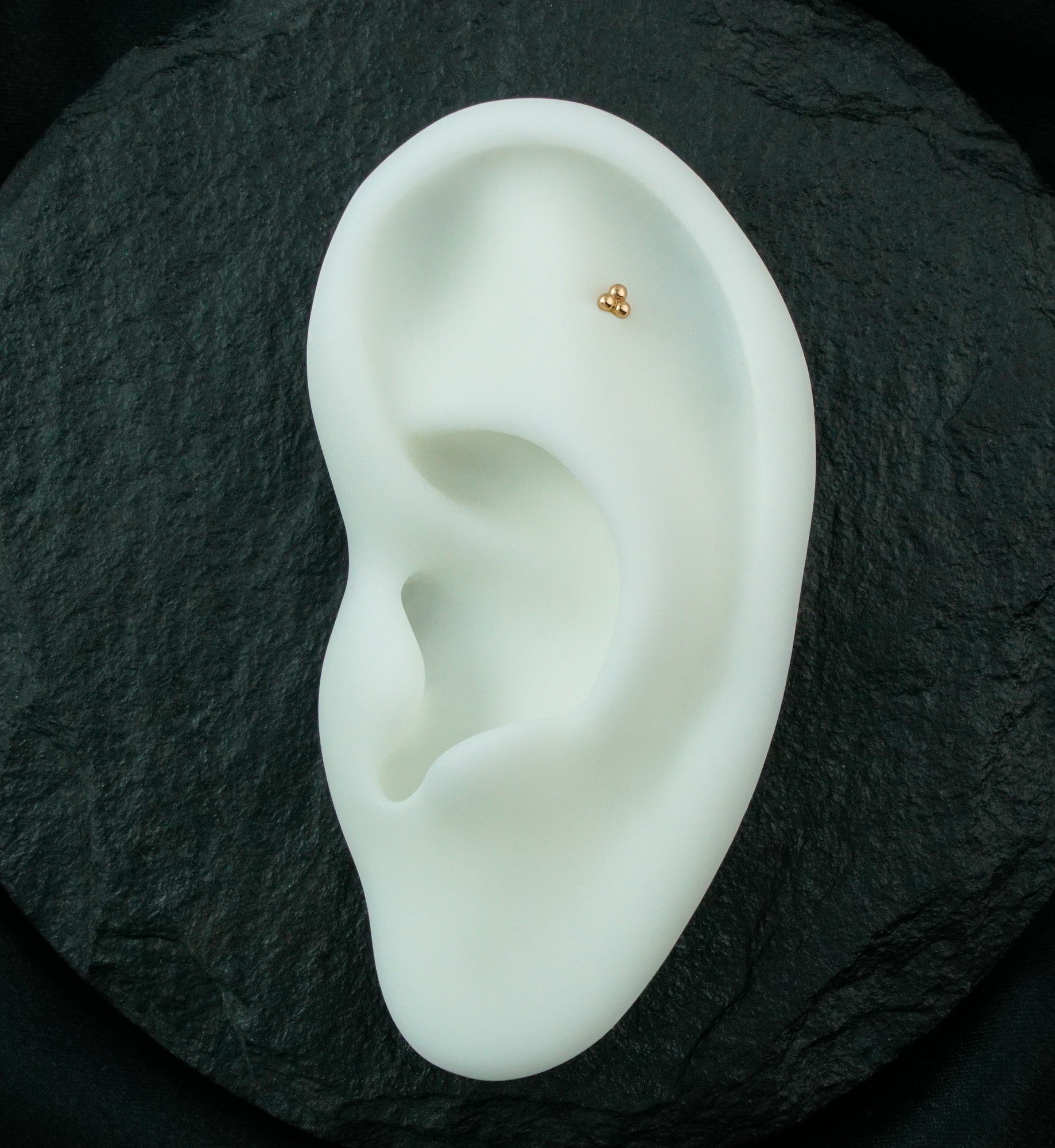 14kt Rose Gold Trinity Ball Threadless Top