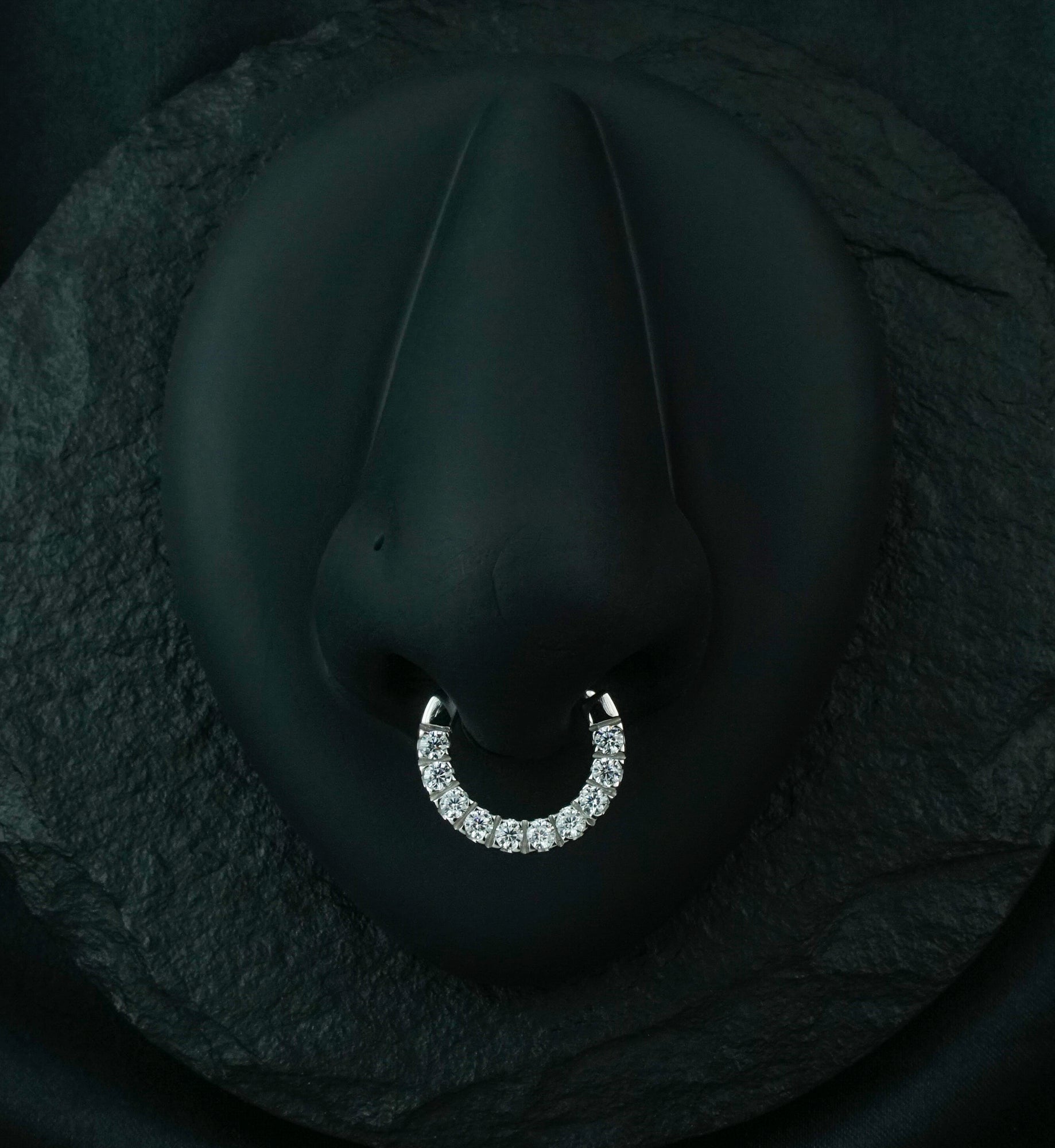 14kt White Gold Demi Hinged Segment Ring