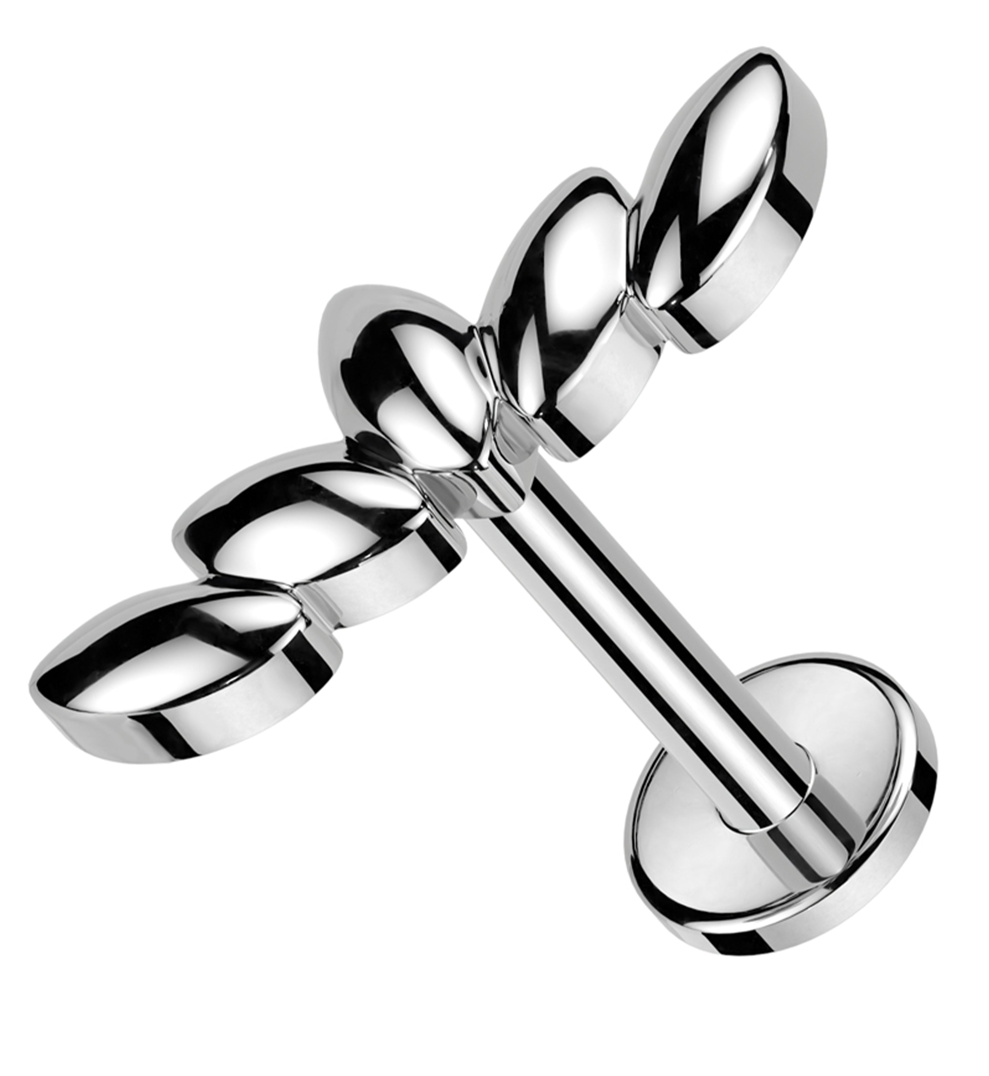 16G Internally Threaded Crest Steel Labret