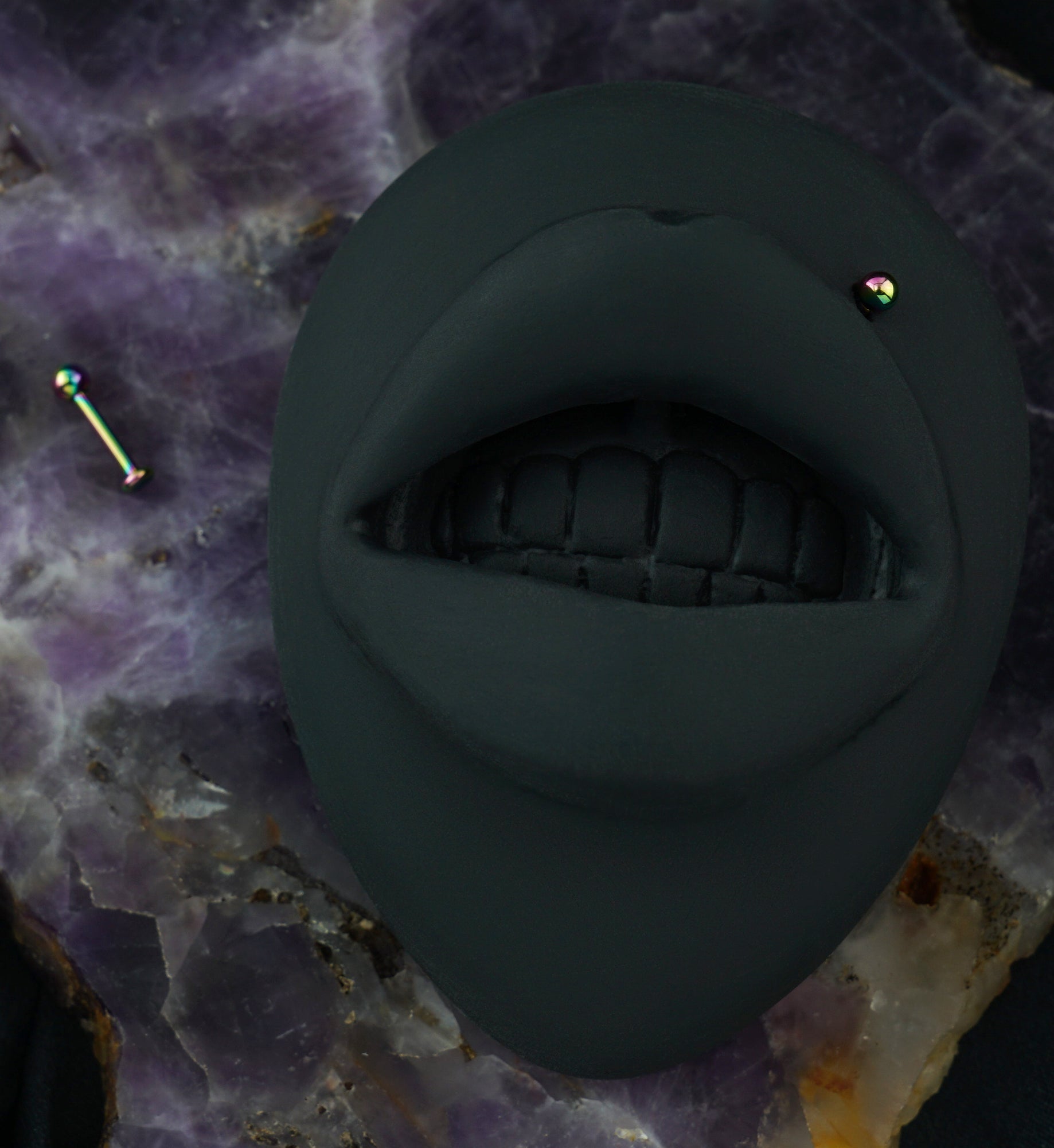 Rainbow PVD Titanium Labret