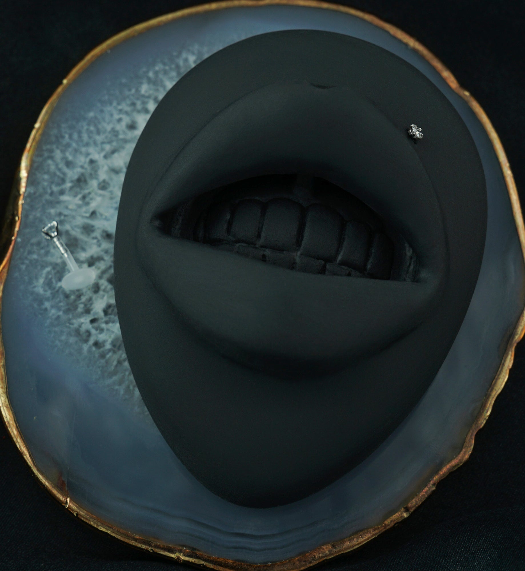 Round CZ Bioflex Labret Post