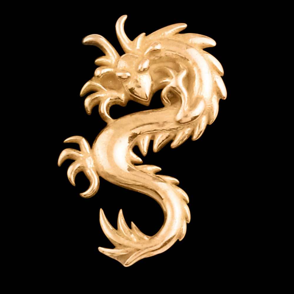 18kt Rose Gold Dragon Threadless Top