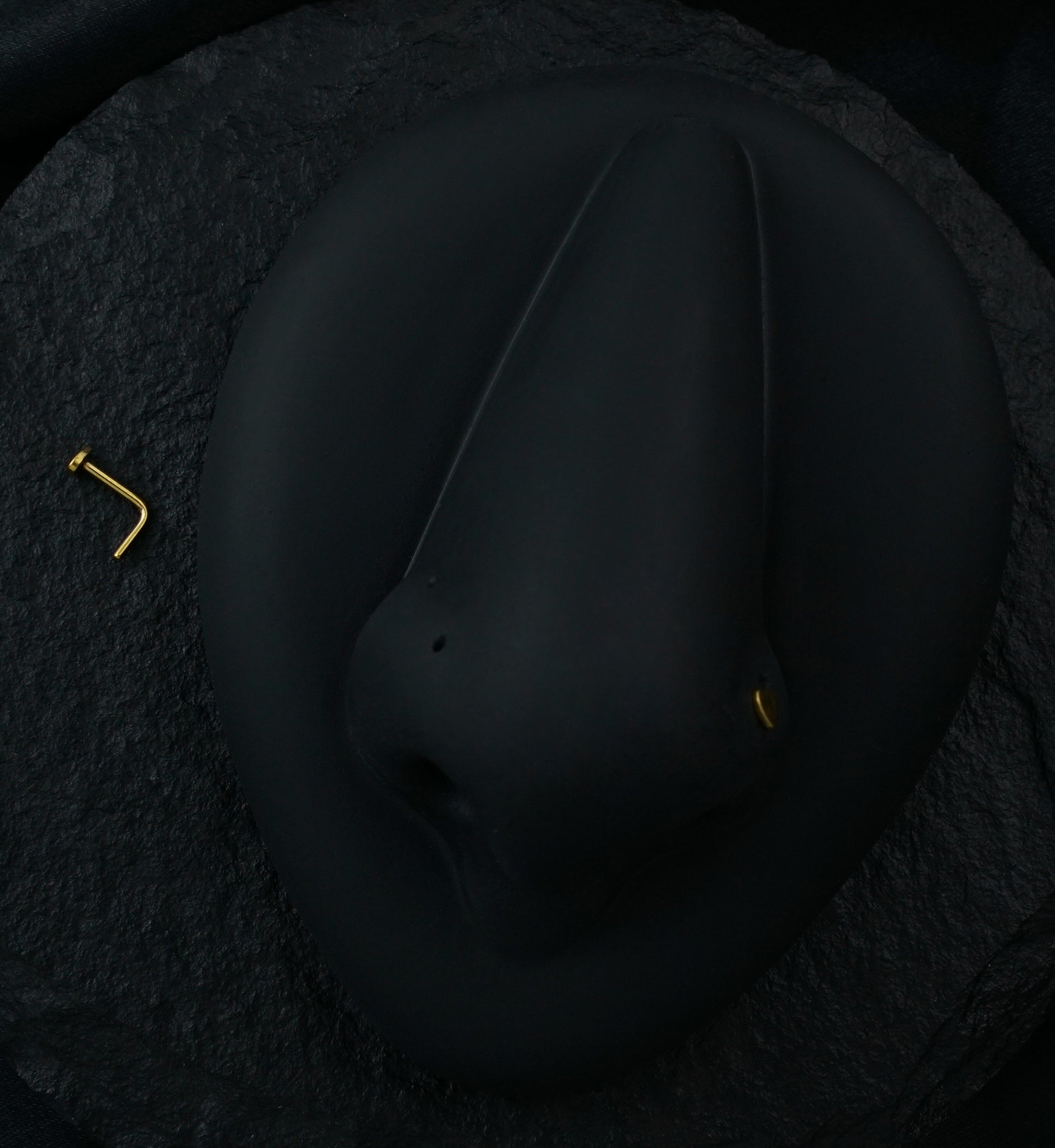 20G Golden Heart Top Stainless Steel L Bend Nose Ring