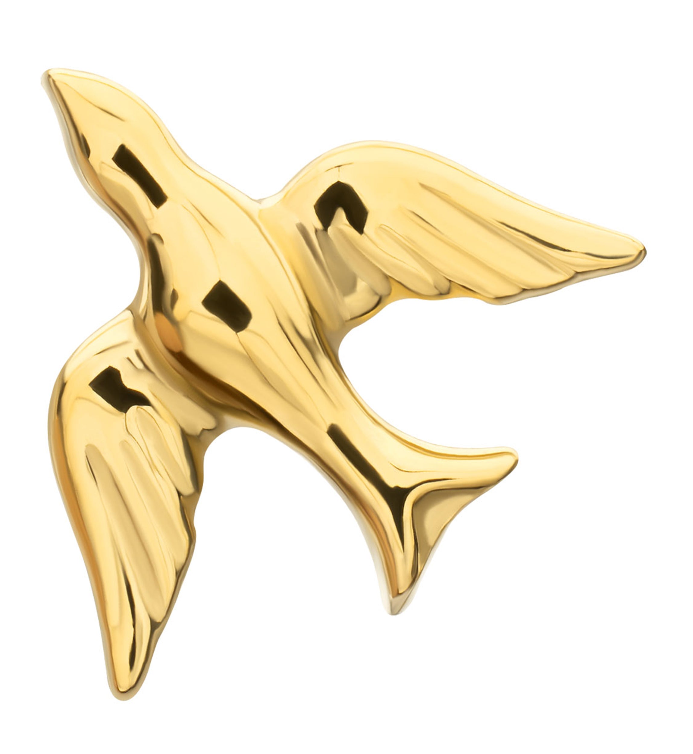 24kt Gold PVD Sparrow Titanium Threadless Top