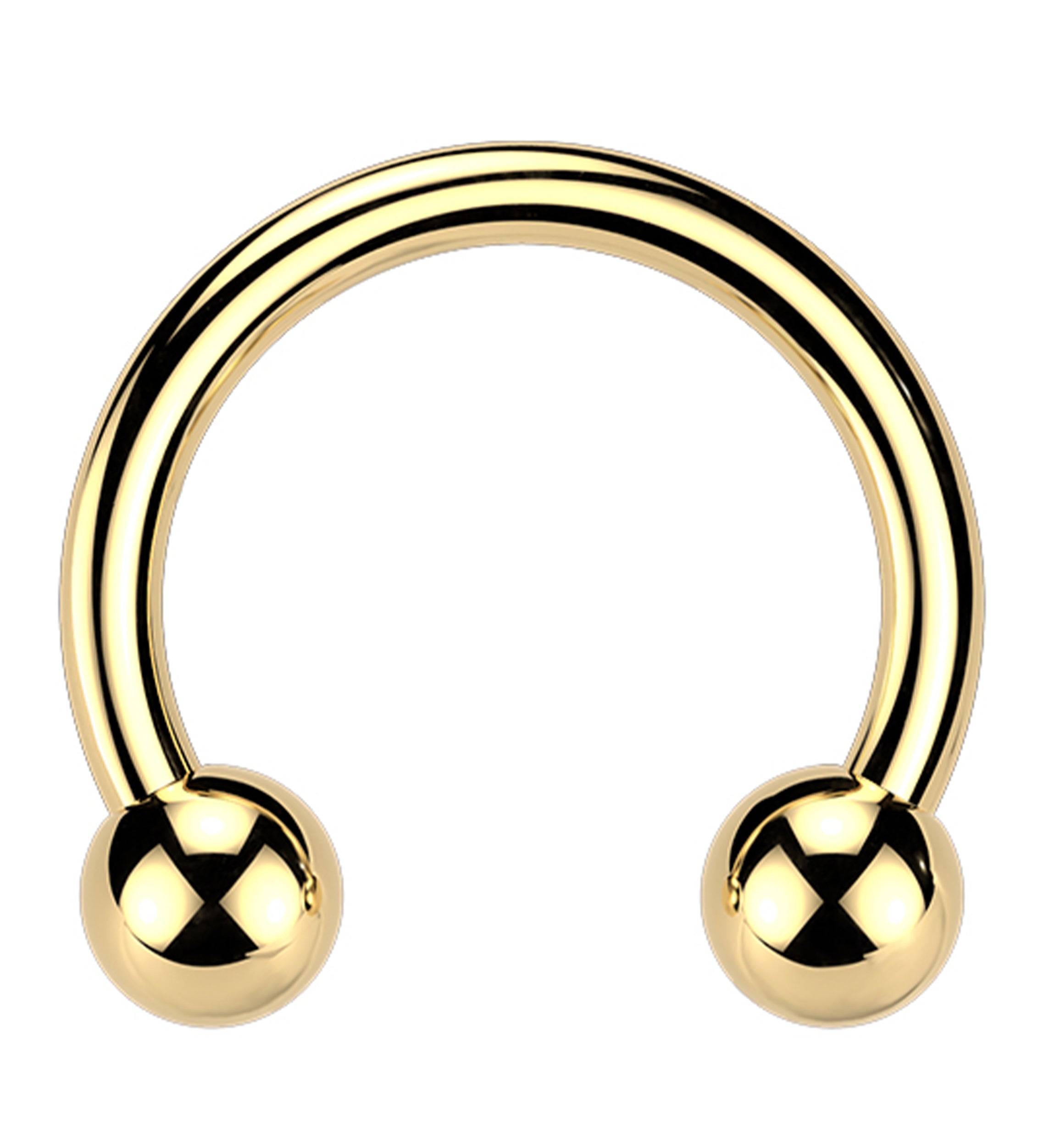 24kt Gold PVD Titanium Circular Barbell