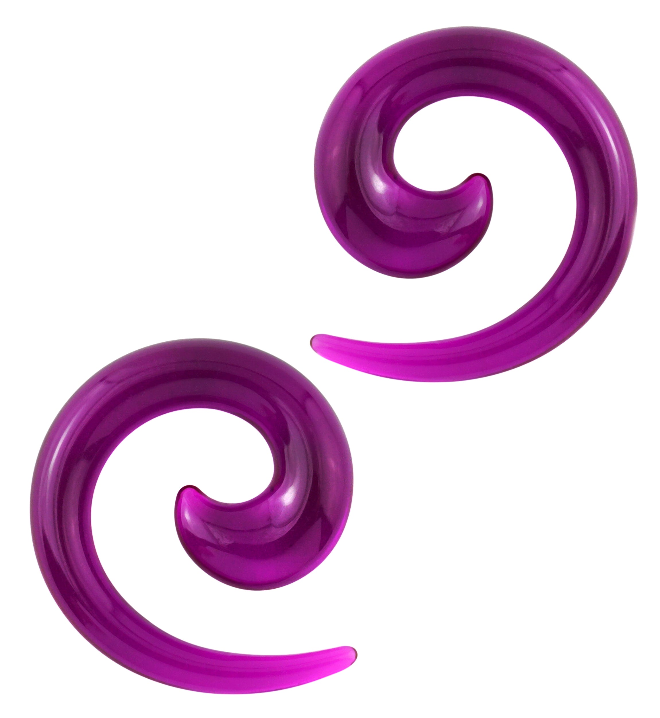Acrylic U.V Purple Spirals