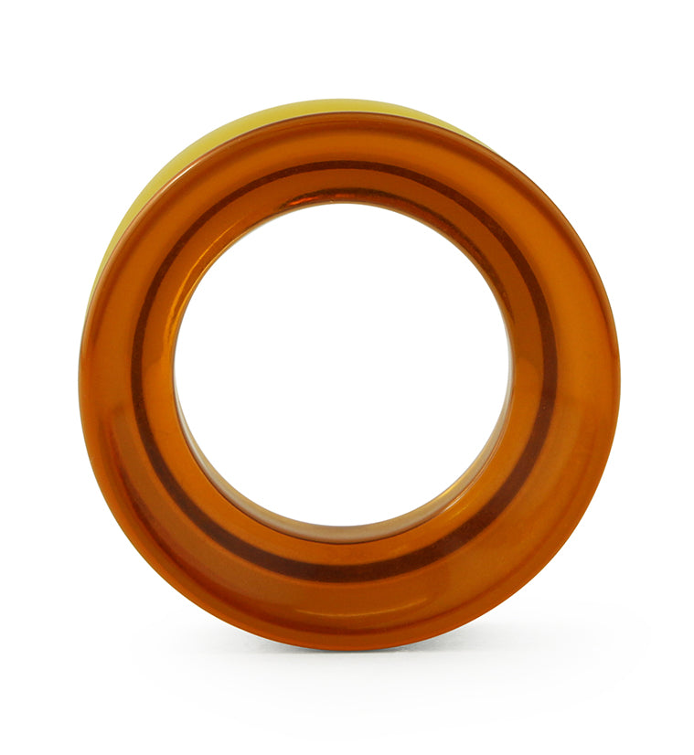 Amber Glass Tunnel Plugs