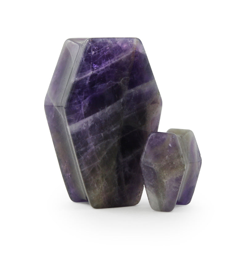 Amethyst Stone Coffin Plugs