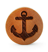 Anchor Engraved Wood Plugs