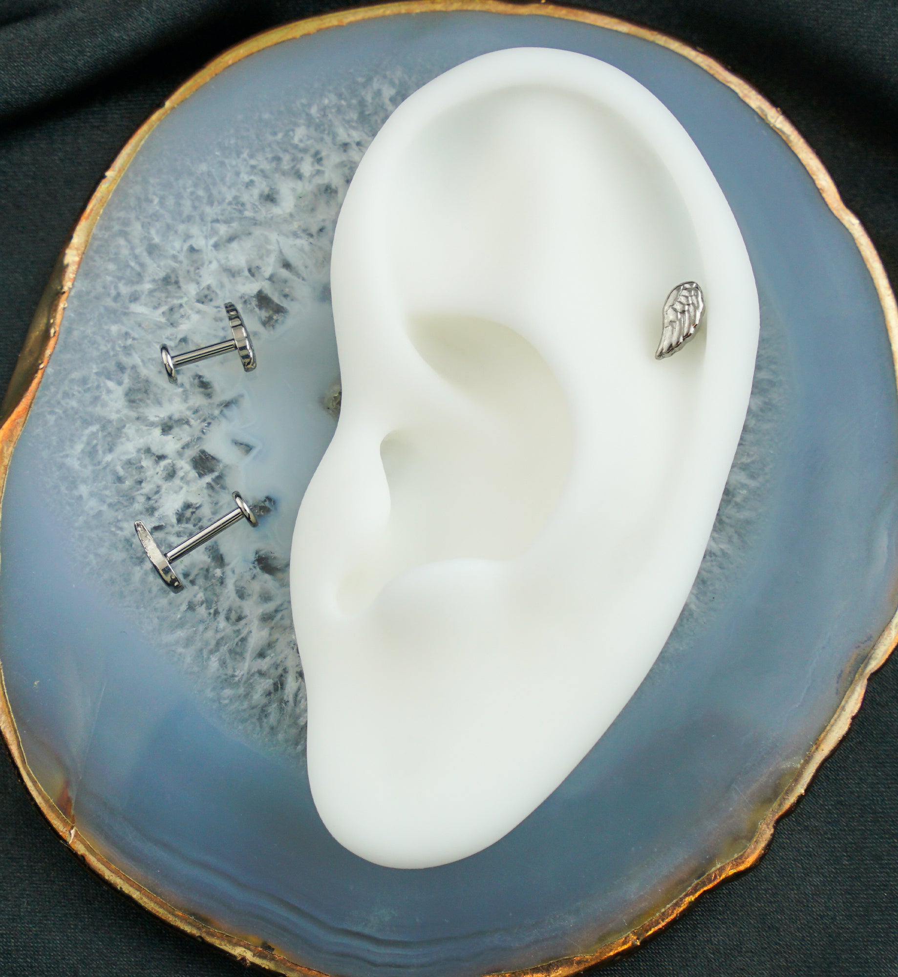 Angel Wing Internally Threaded Titanium Labret