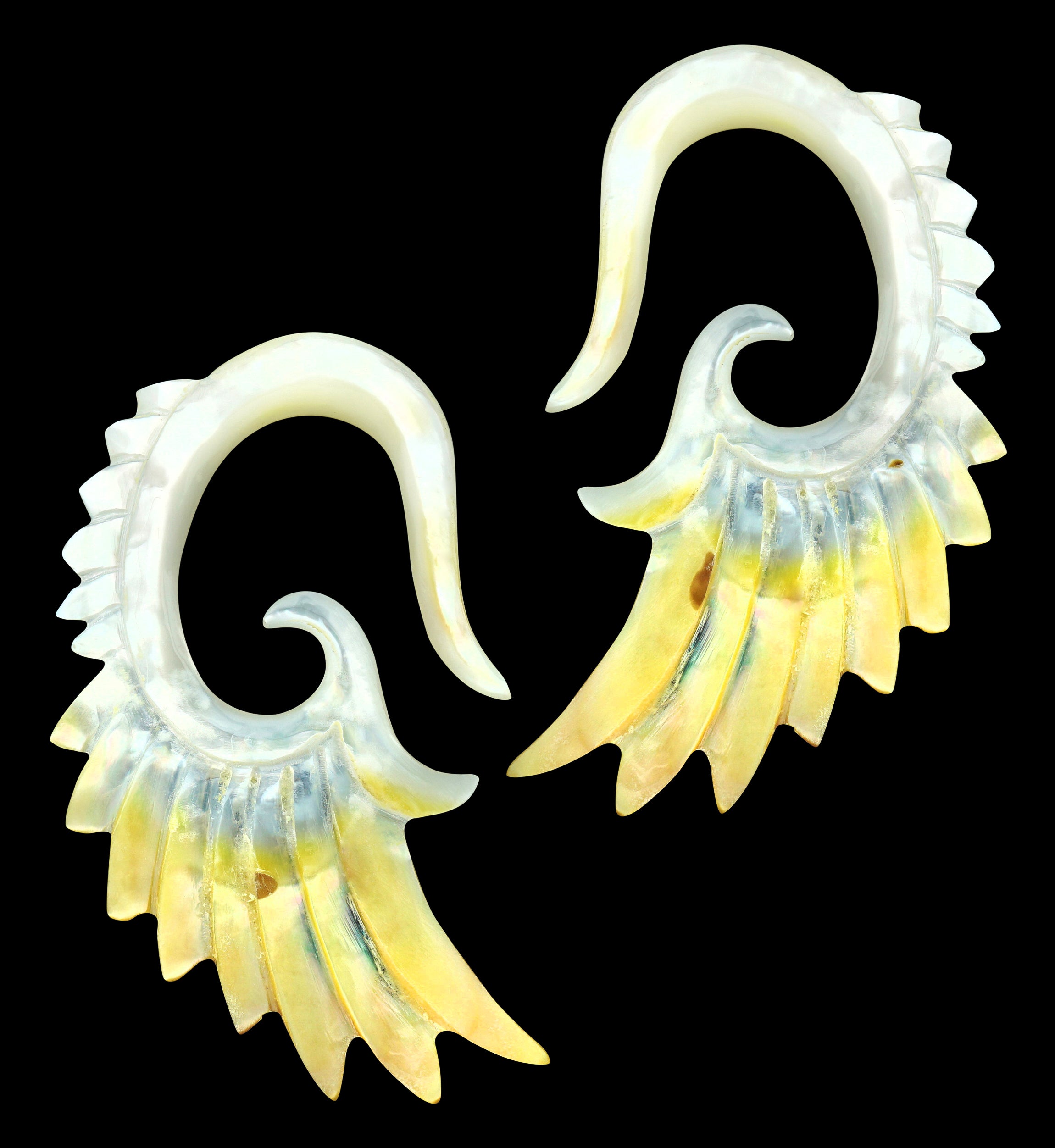 Angel Wing Mother of Pearl Hangers