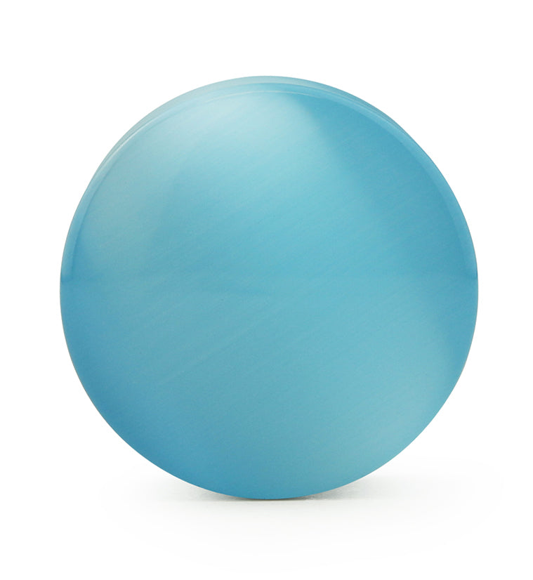 Aqua Cat's Eye Glass Plugs