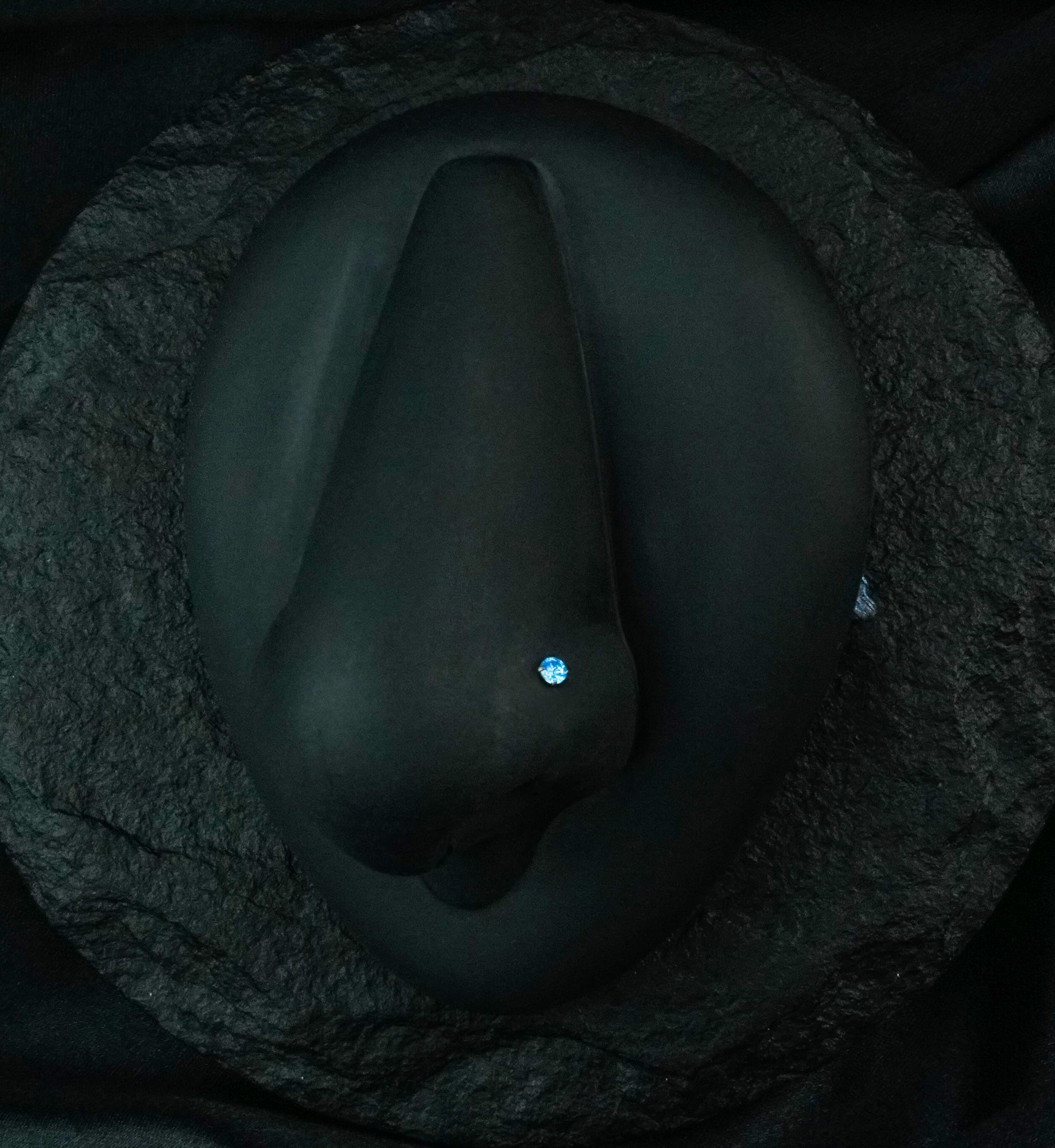 Aqua CZ Titanium Nose Screw