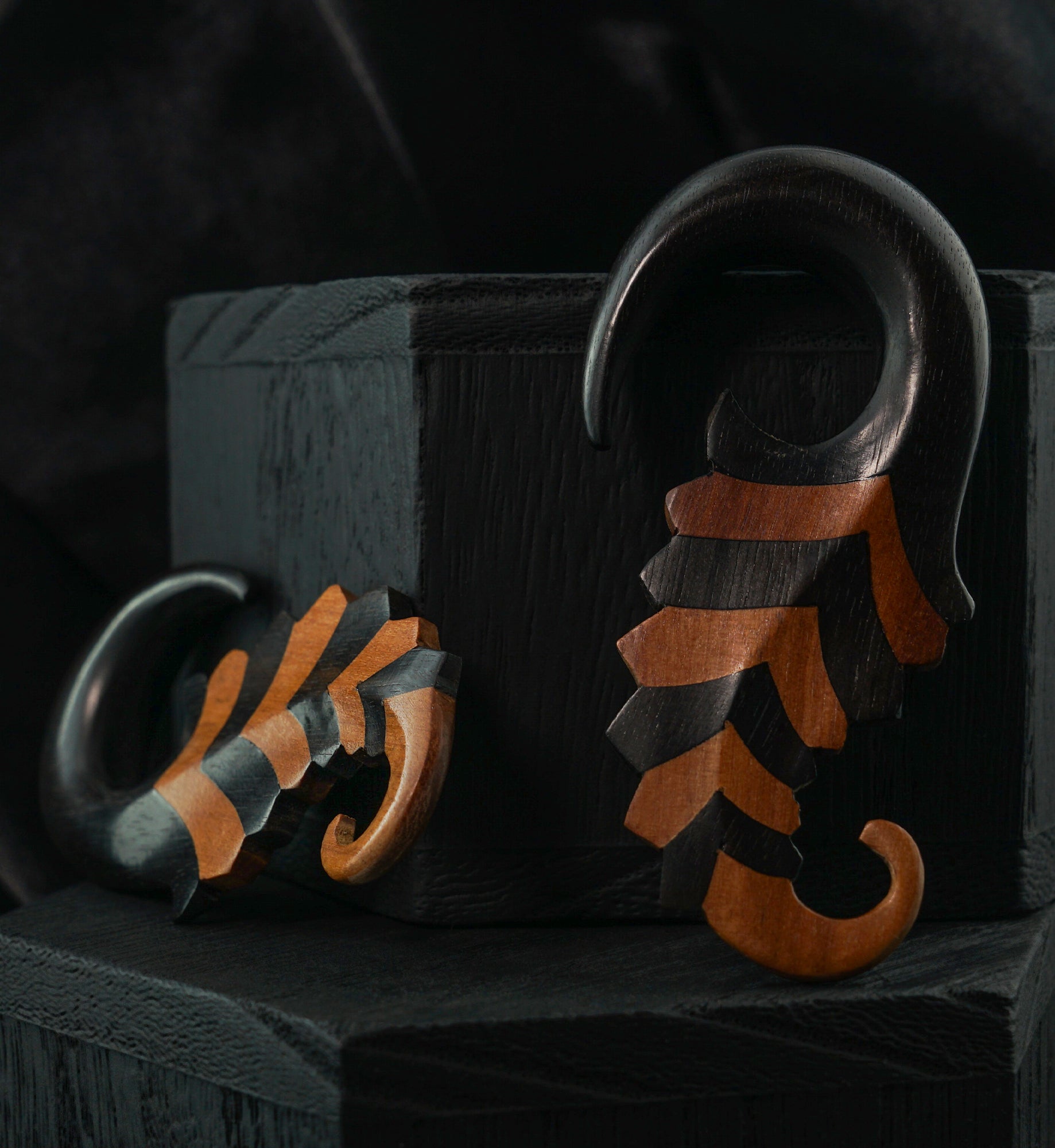 Areng Sea Sprial Double Wood Hangers