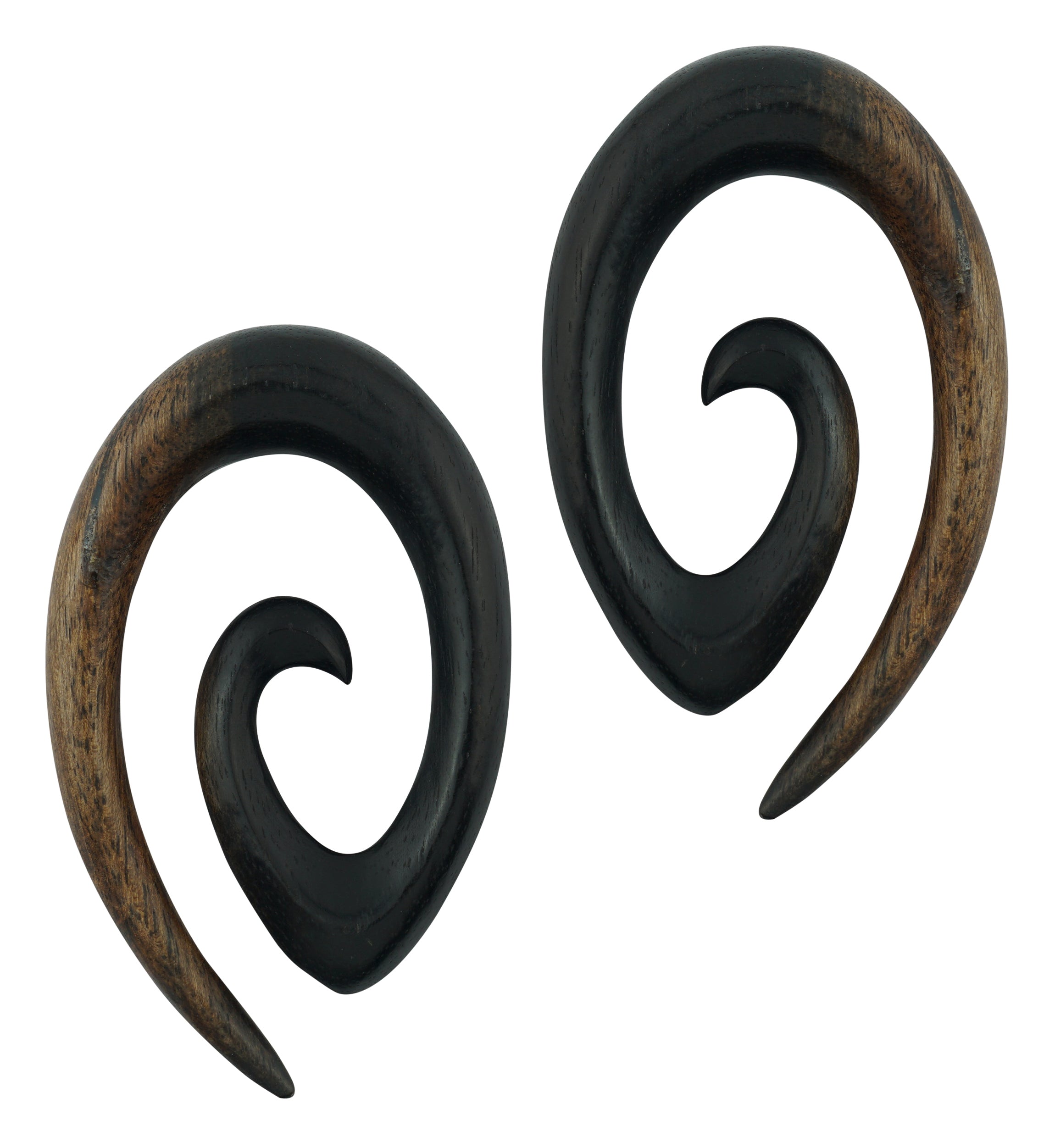 Areng Wood Oval Spirals