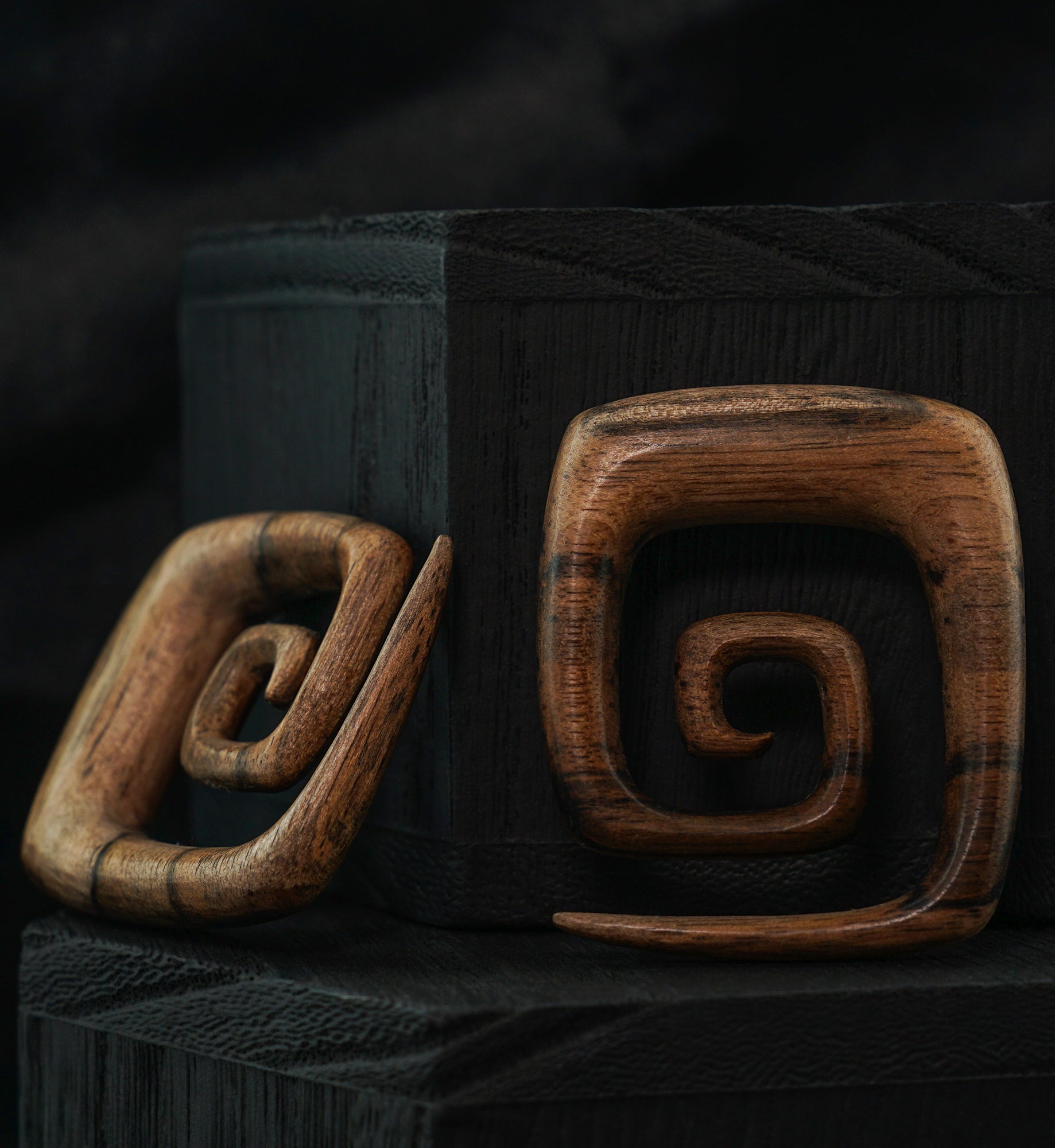 Areng Wooden Square Spirals