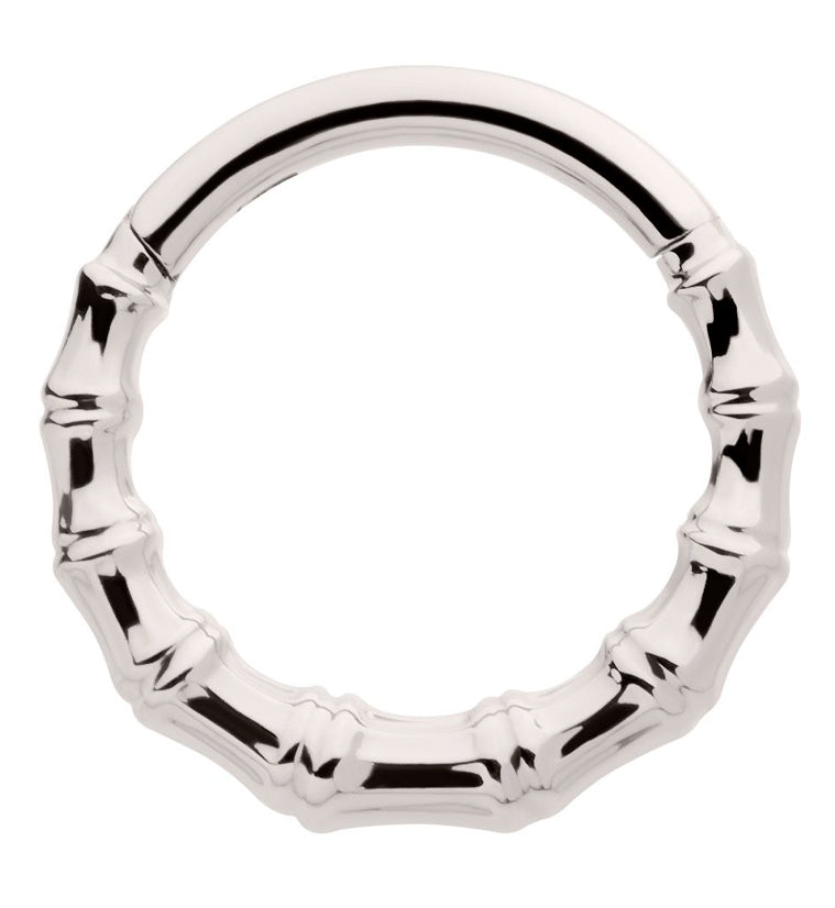 Bamboo Titanium Hinged Segment Ring