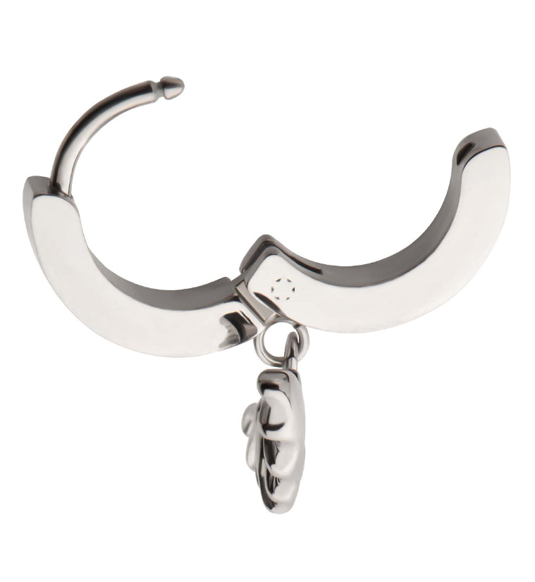 Bat Stainless Steel Hoop Huggie Earrings