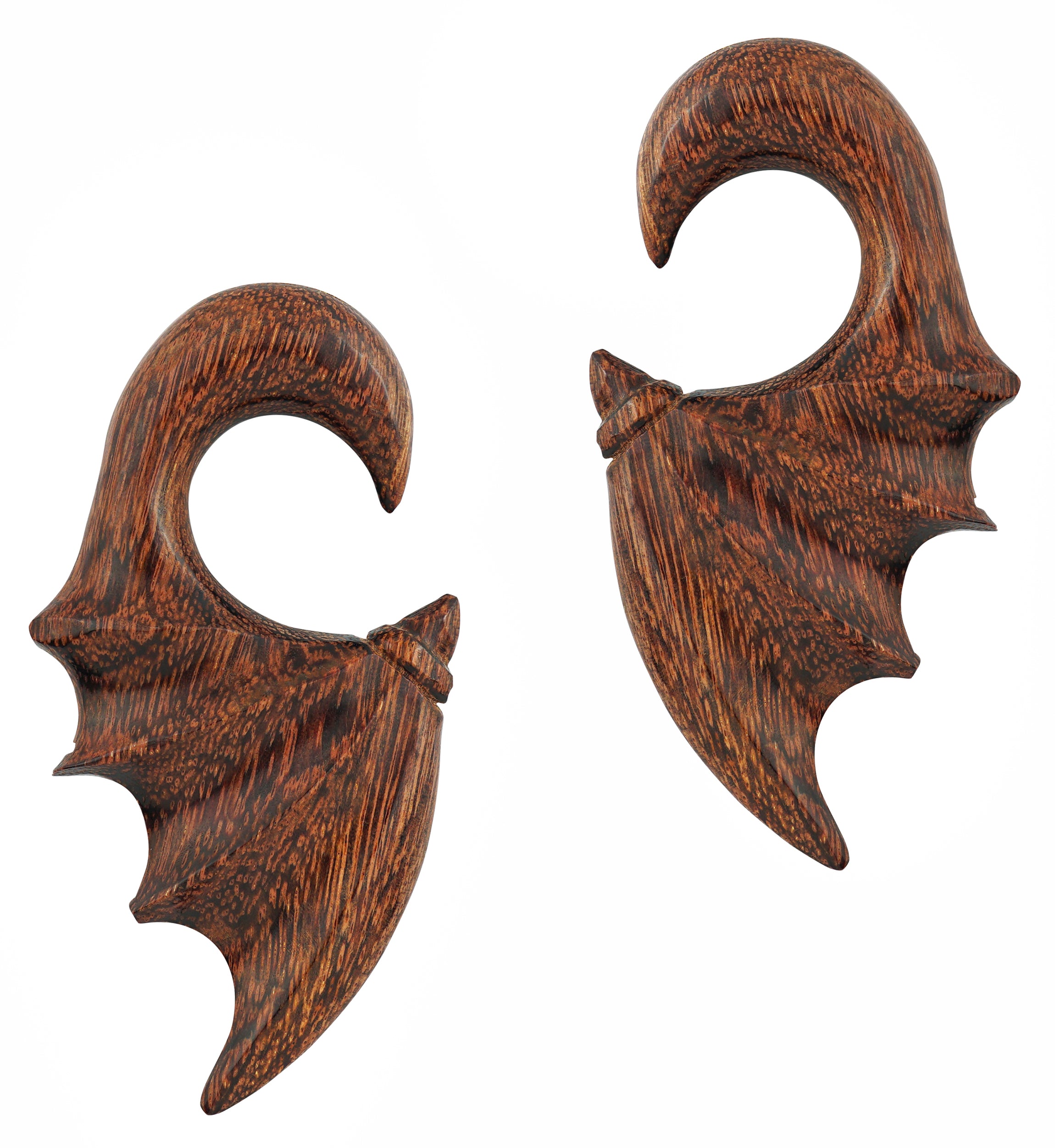 Batwing Dark Tamarind Wooden Spiral Hangers