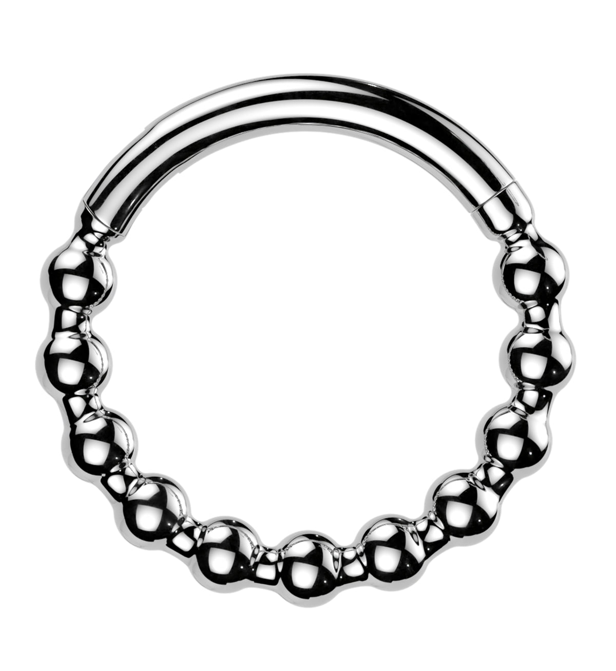 Bead Hoop Stainless Steel Hinged Segment Ring