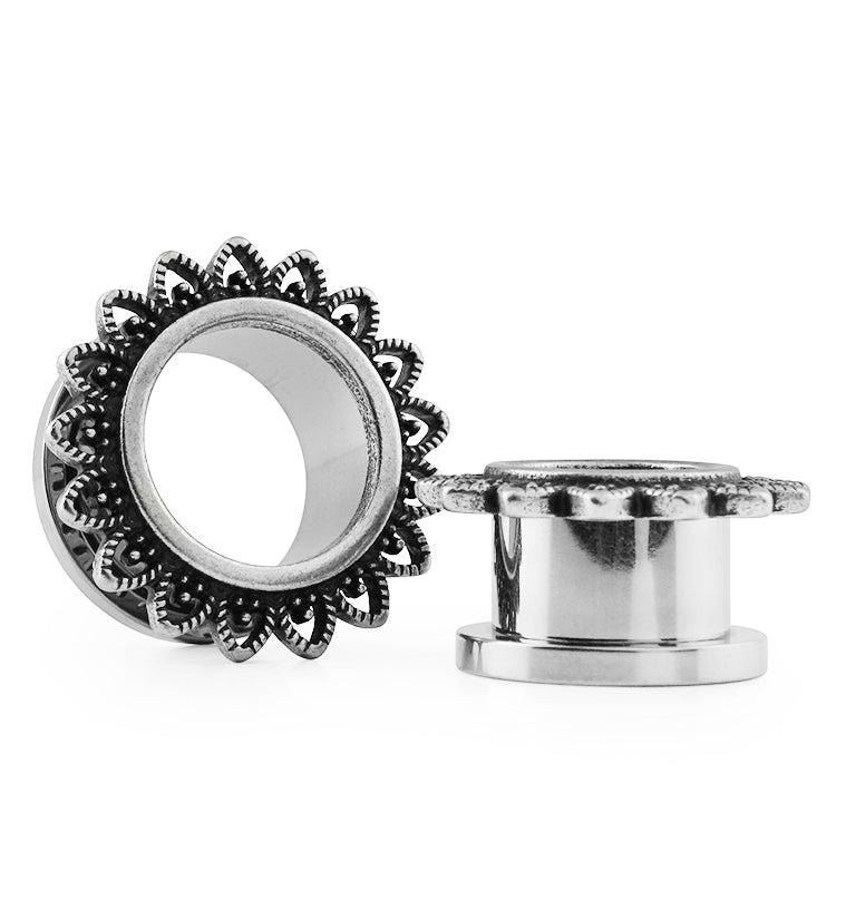 Beaded Floral Stainless Steel Tunnels