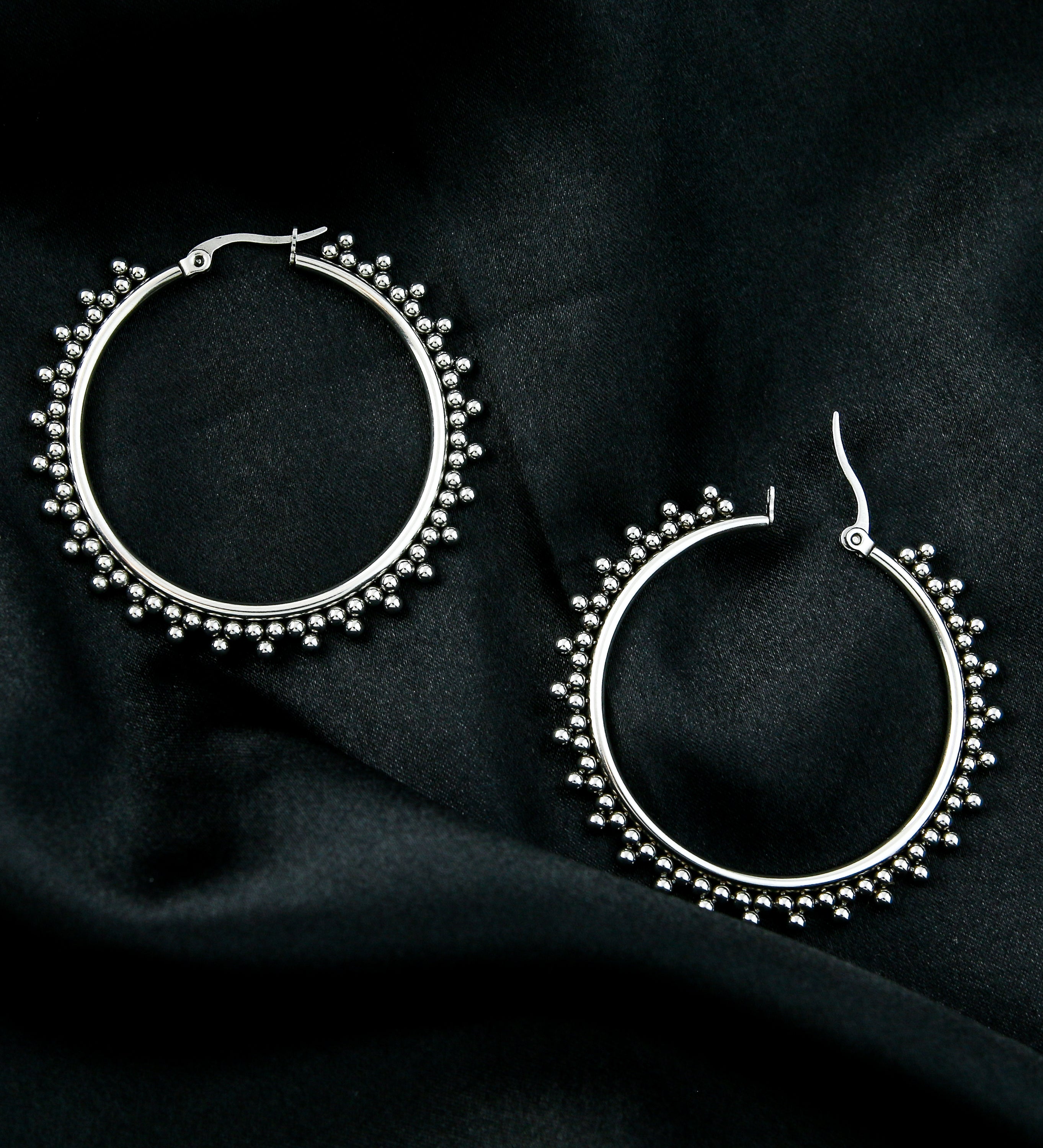 Beaded Stainless Steel Hangers - Earrings