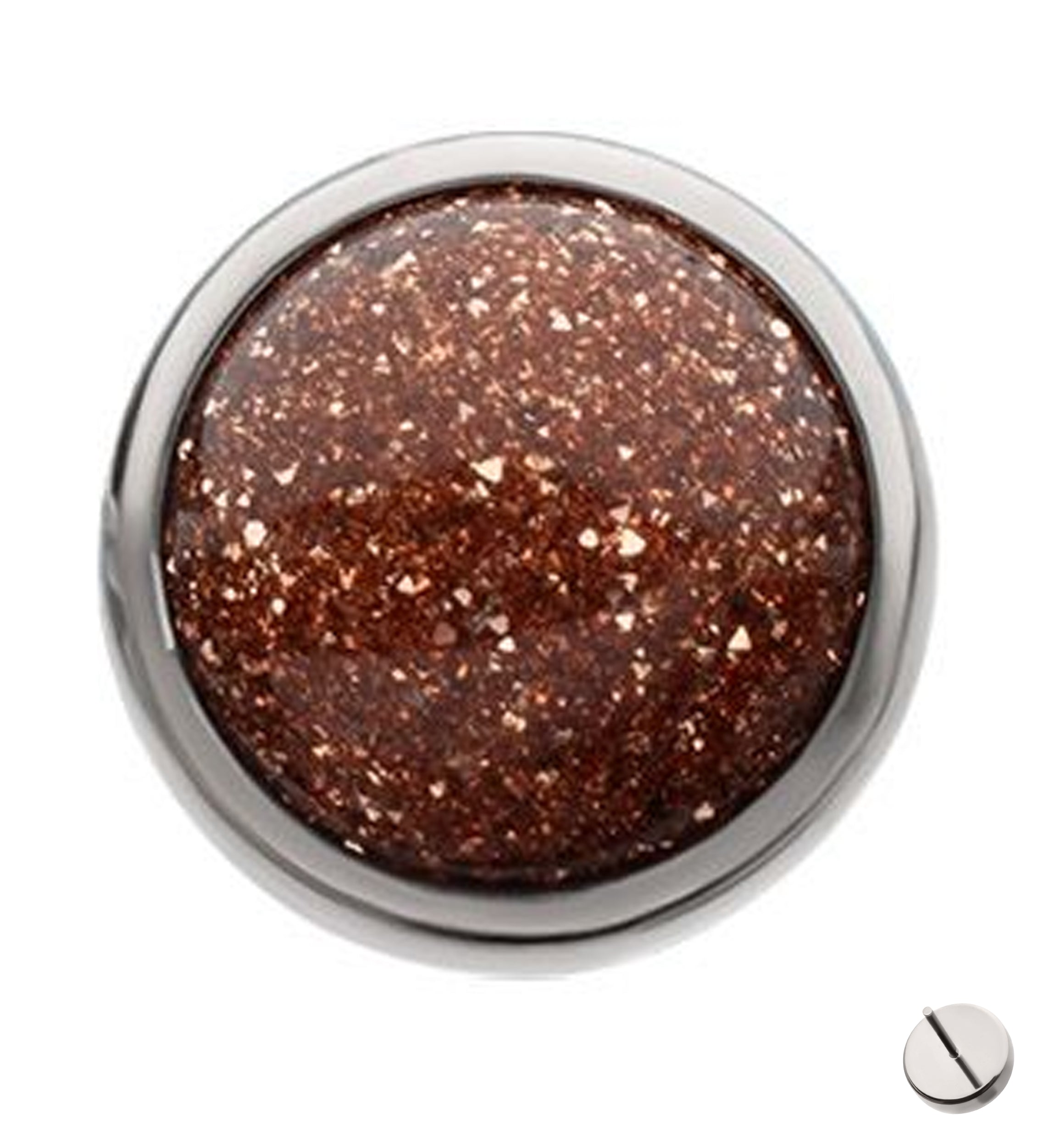 Bezel Gold Sandstone Titanium Threadless Top