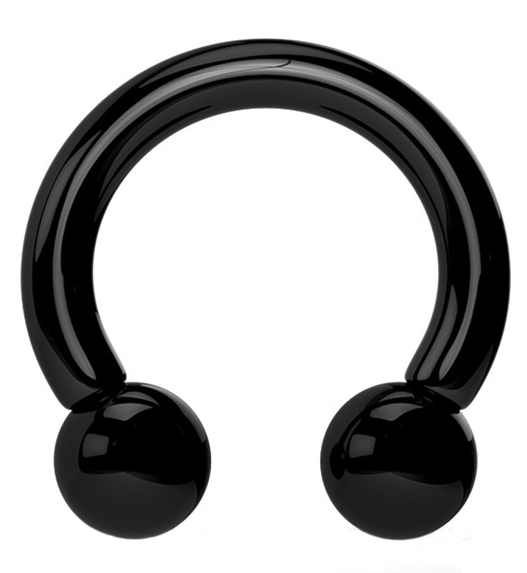 Black Acrylic Circular Barbell