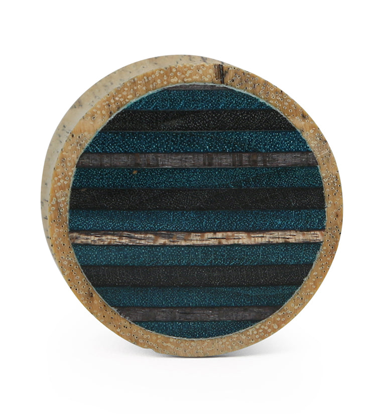 Black & Blue Wood Skateboard Plugs