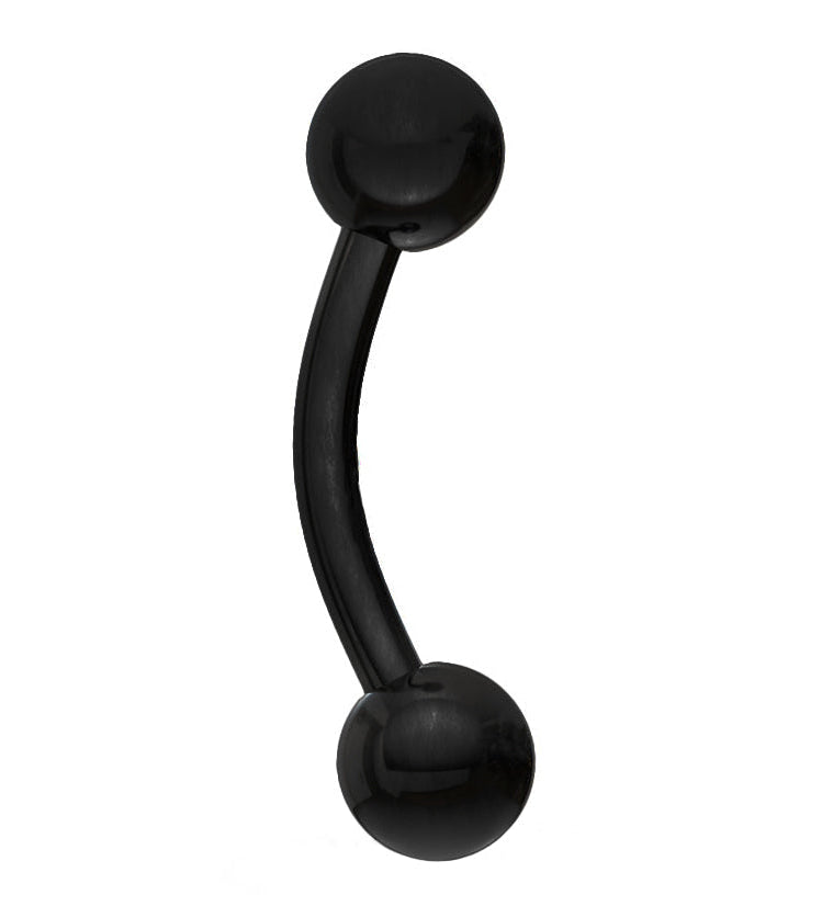Black PVD Plated Curved Barbell