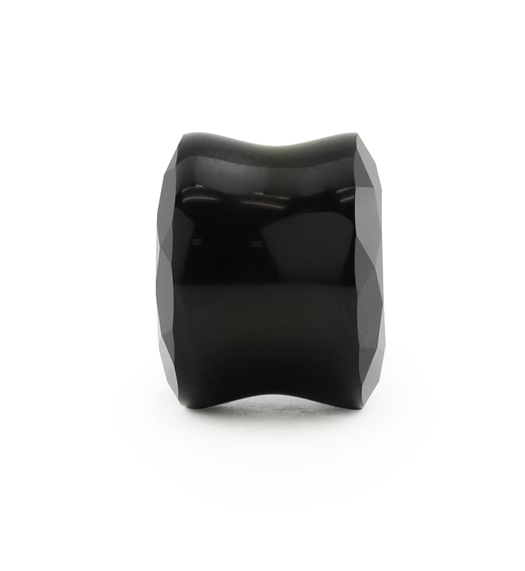Black Faceted Agate Plugs
