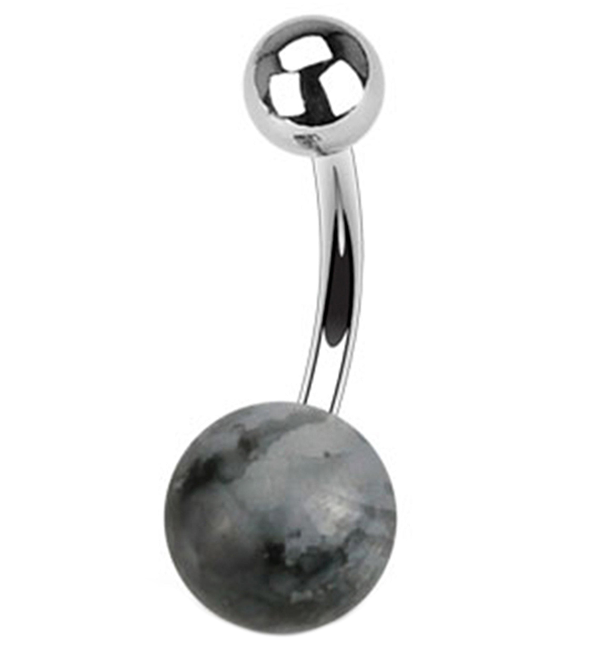 Black Fizzle Belly Button Ring
