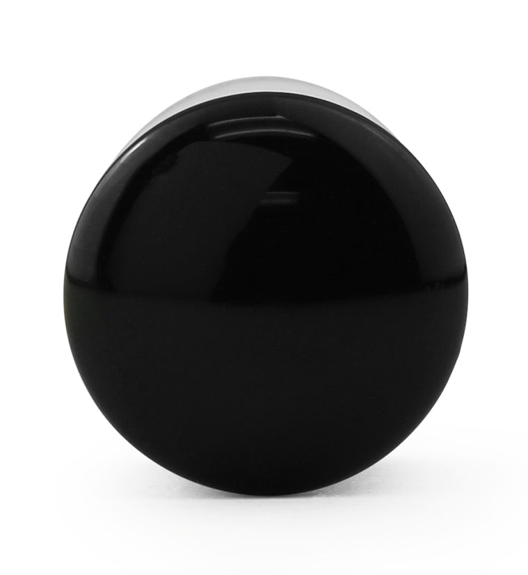 Black Glass Plugs - Single Flare
