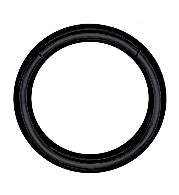 Black Hinged Stainless Steel Segment Hoop Ring | Fingerringe