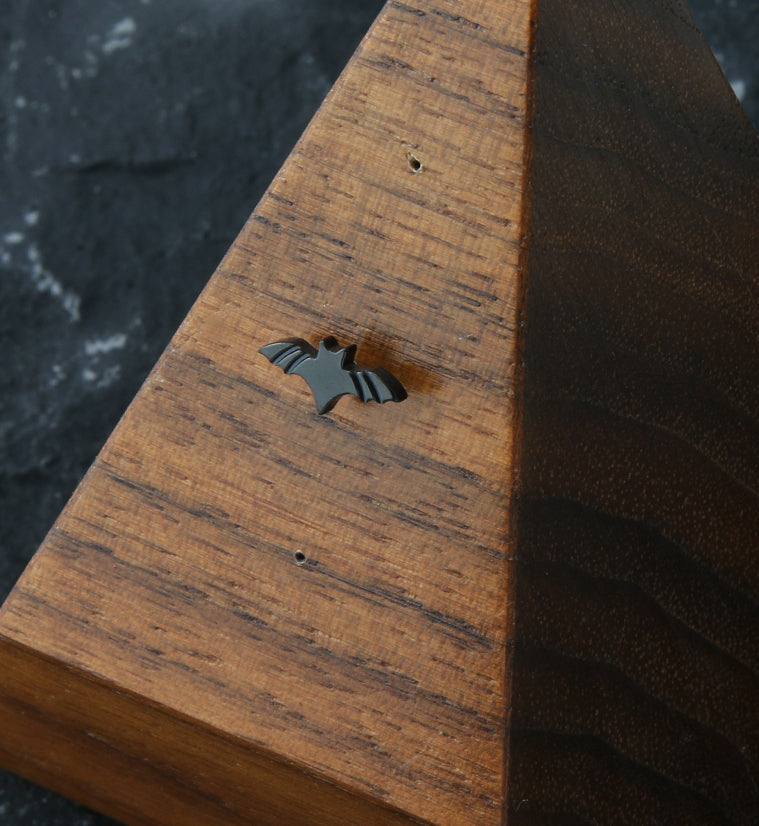 Black PVD Flying Bat Threadless Titanium Top