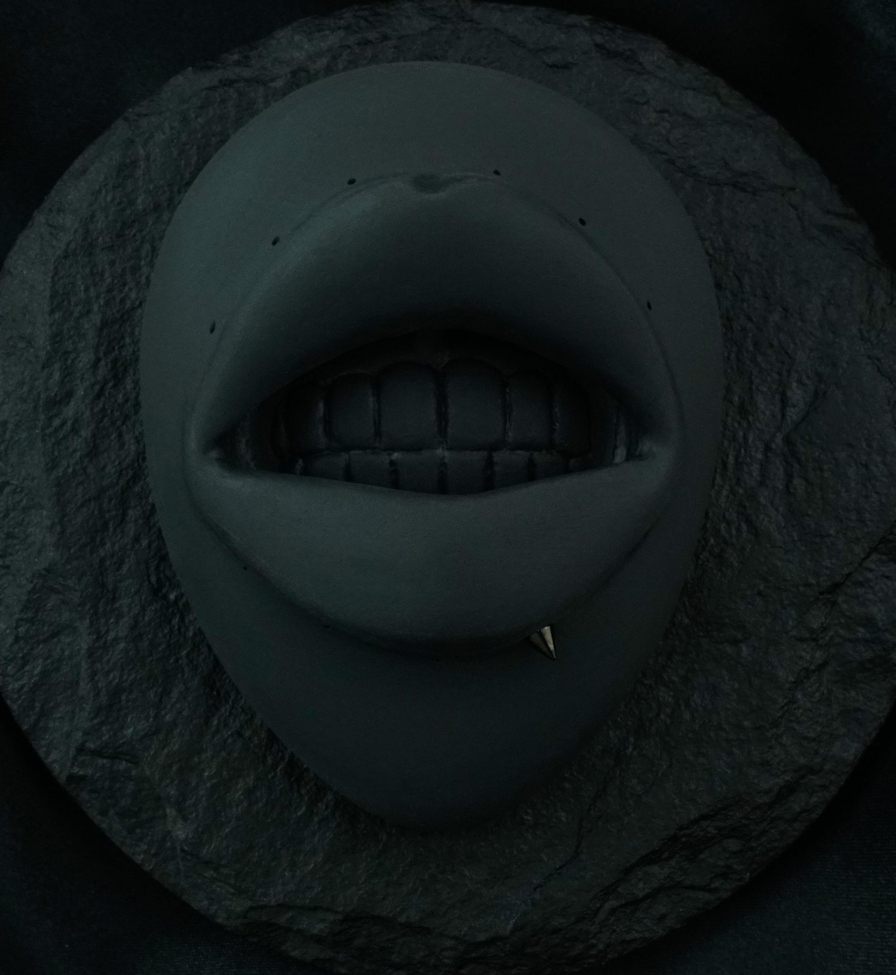 Black PVD Spike Labret Flatback